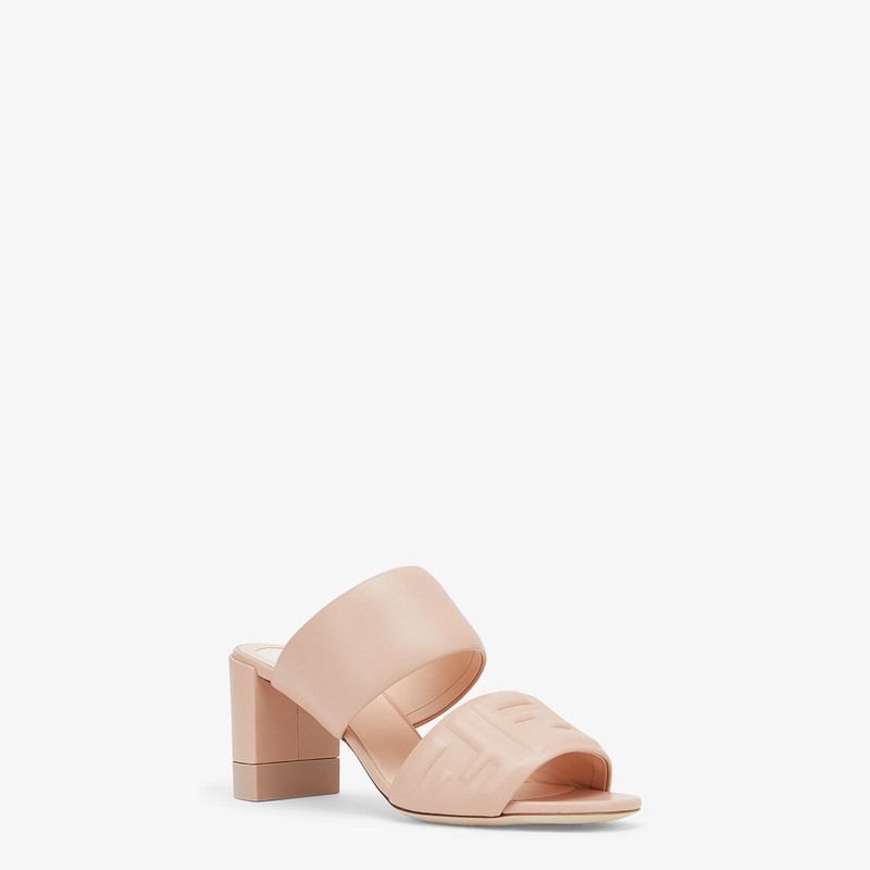 FENDI Pink leather slides outlook