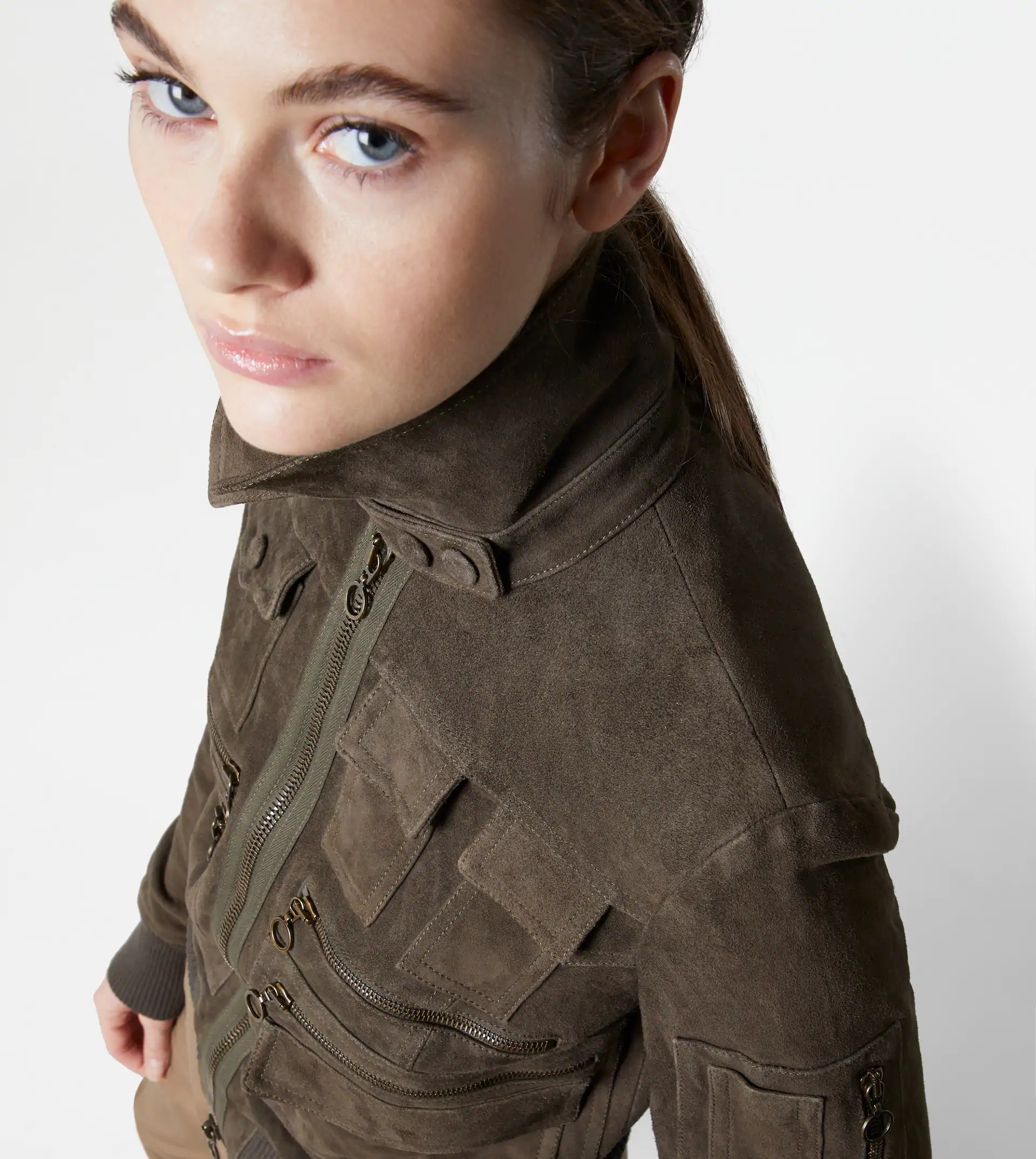 SUEDE JACKET - GREEN - 5