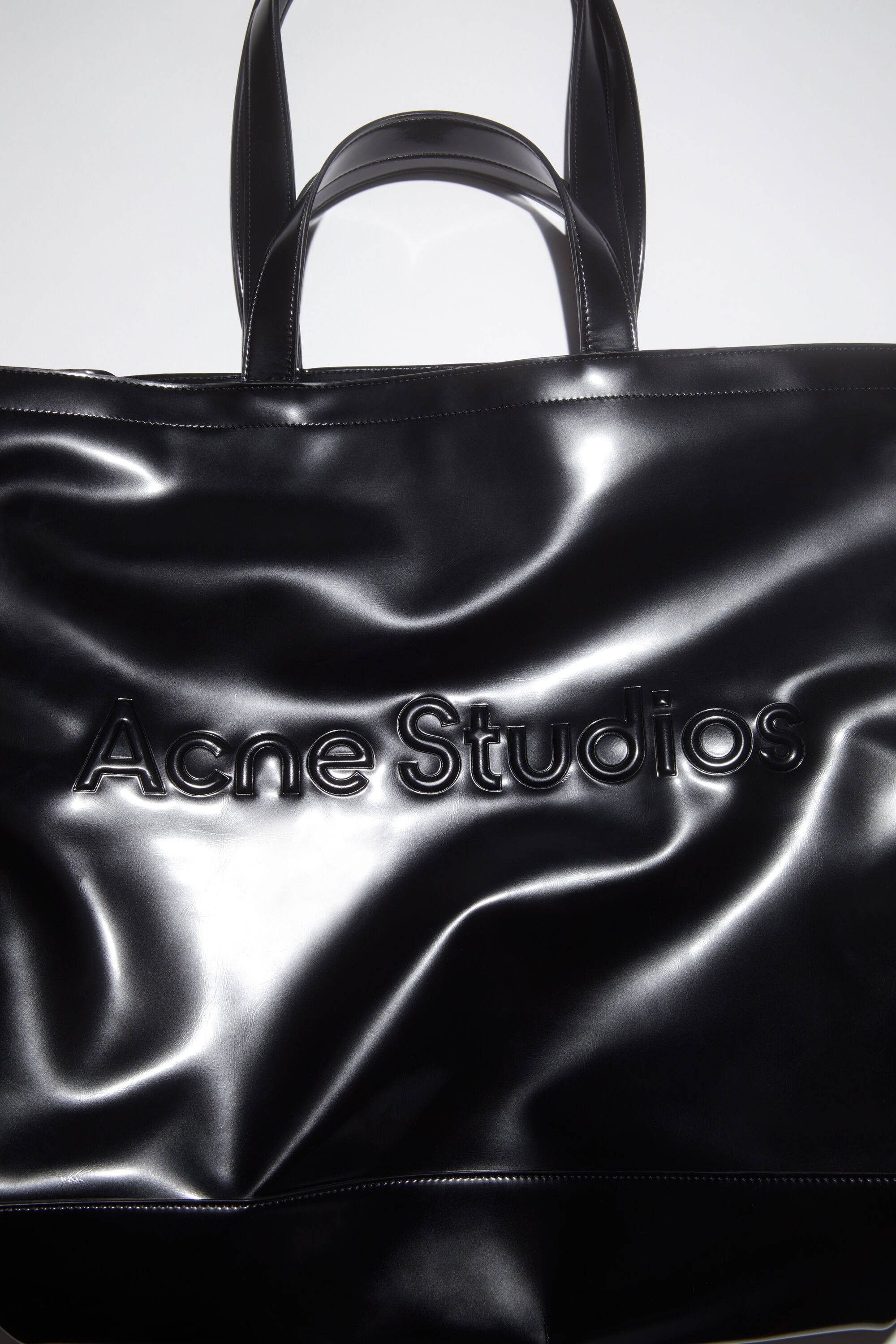 Logo shoulder tote bag - Black - 5