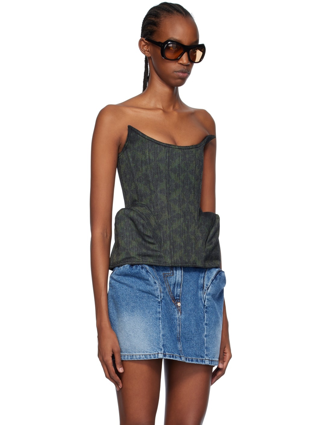 Green Puff Detail Camisole - 2