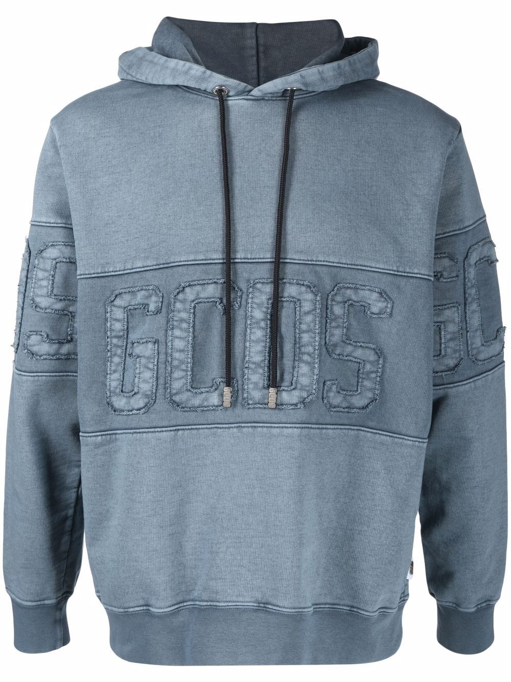 logo-embroidered hoodie - 1