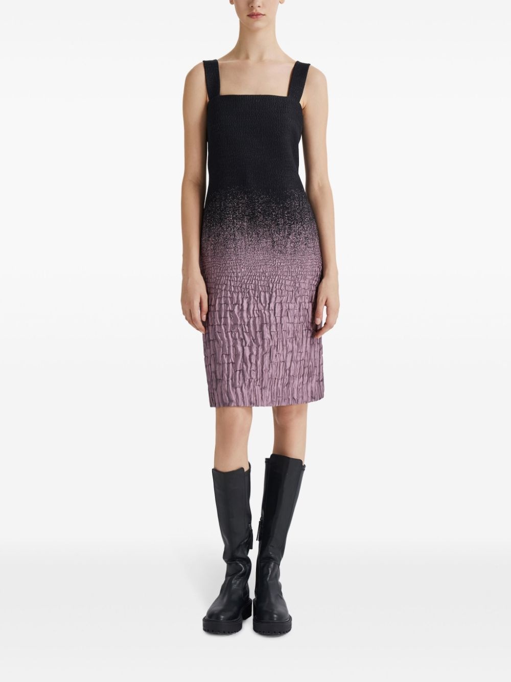 gradient-effect bodycon midi dress - 2
