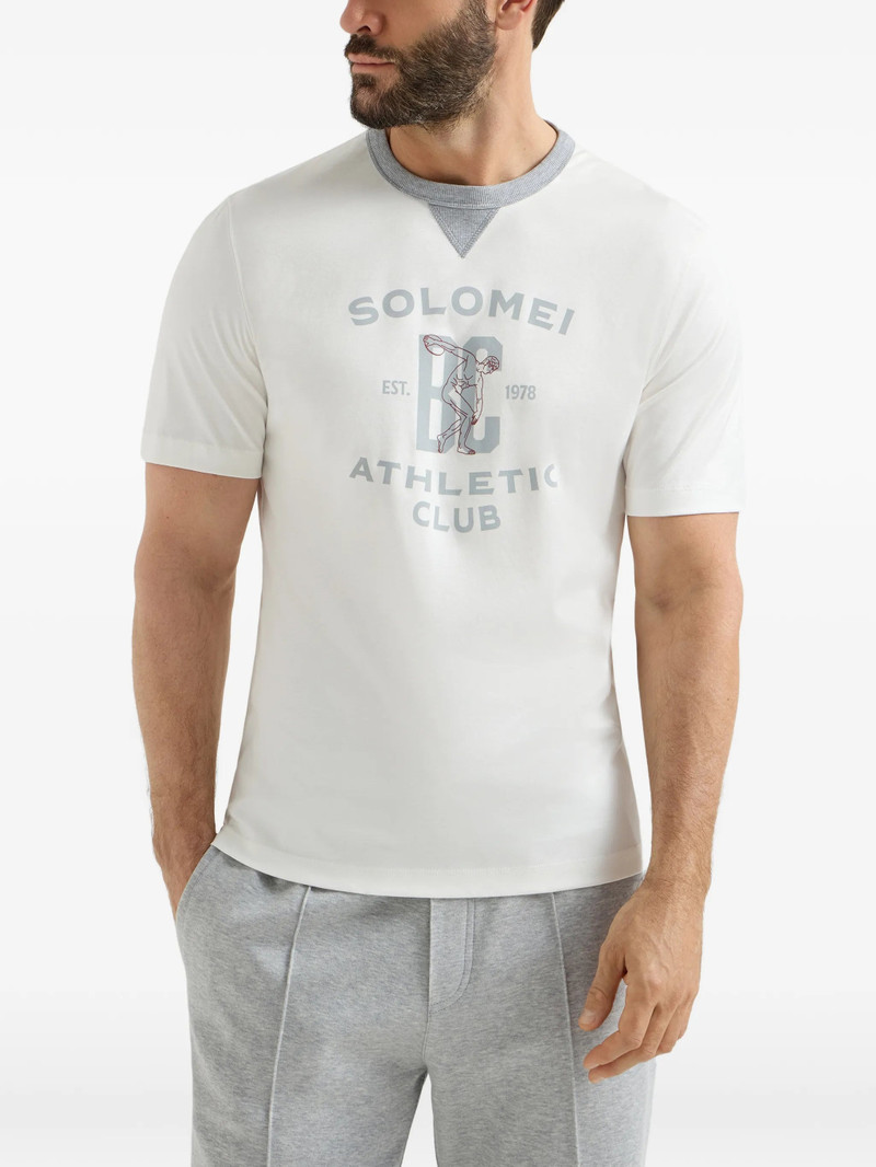 Brunello Cucinelli Brunello Cucinelli Print Cotton T-shirt outlook