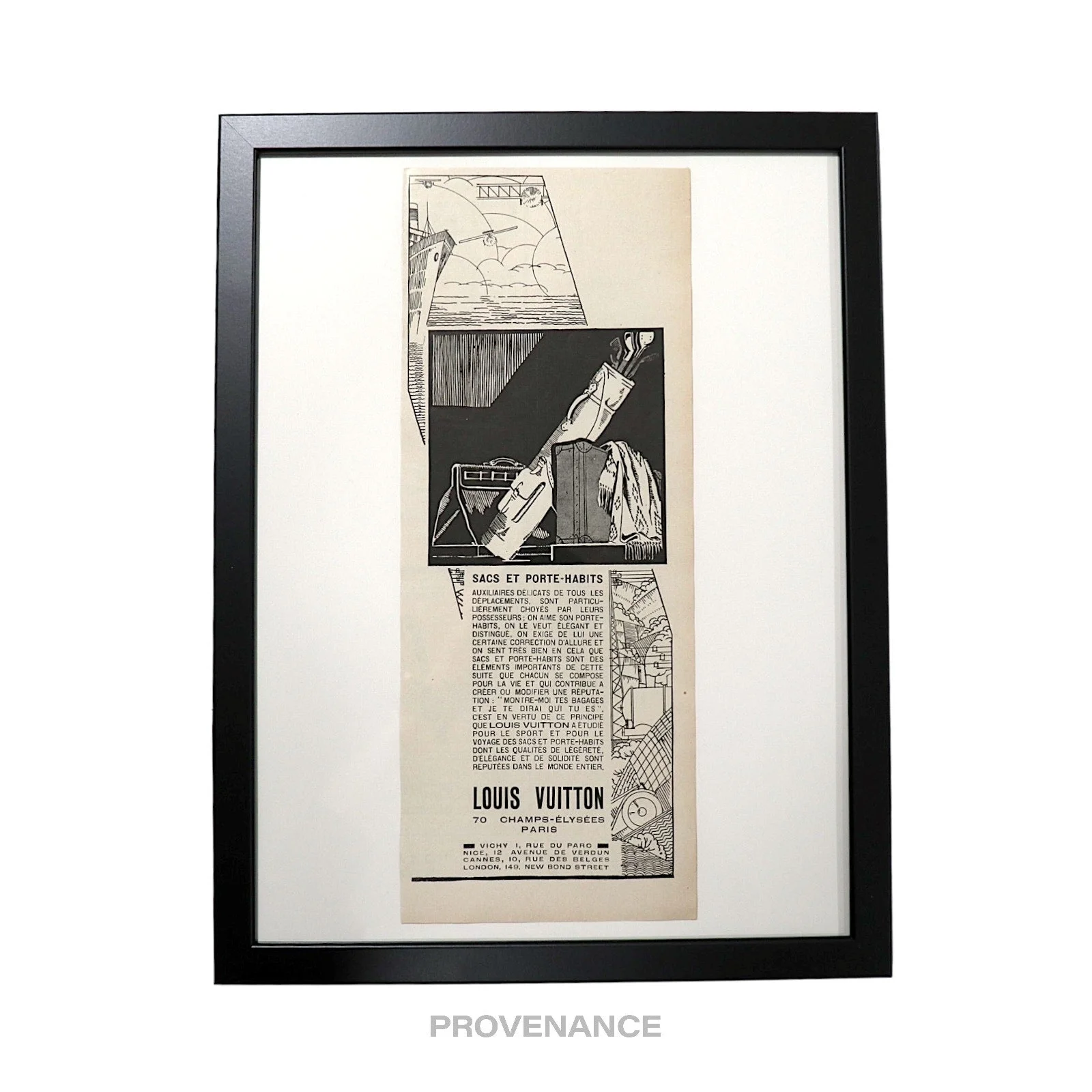 Louis Vuitton Antique Vintage Newsprint Ad - Bags Luggage - 1