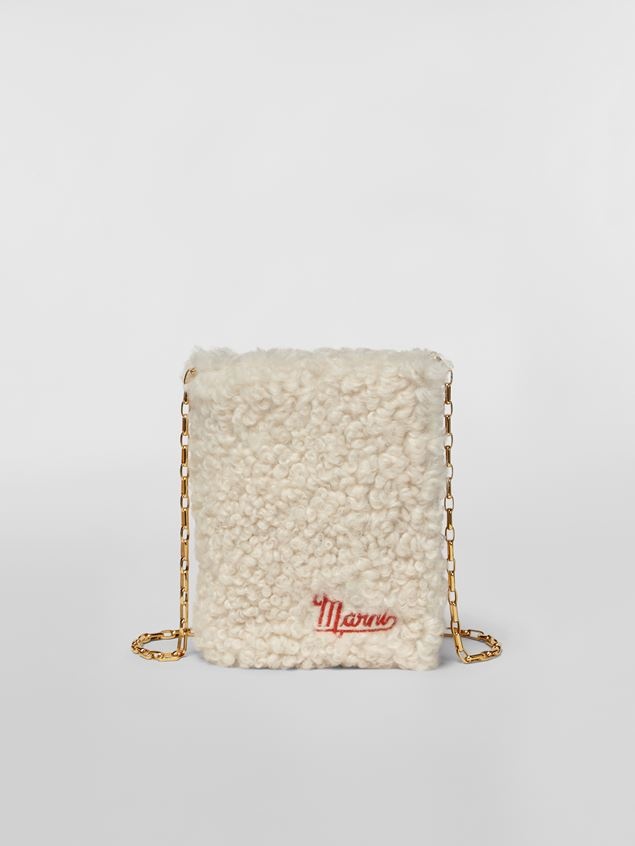 MUSEO SOFT BAG IN YELLOW AND GREEN SHEARLING AND CALF LEATHER - 1