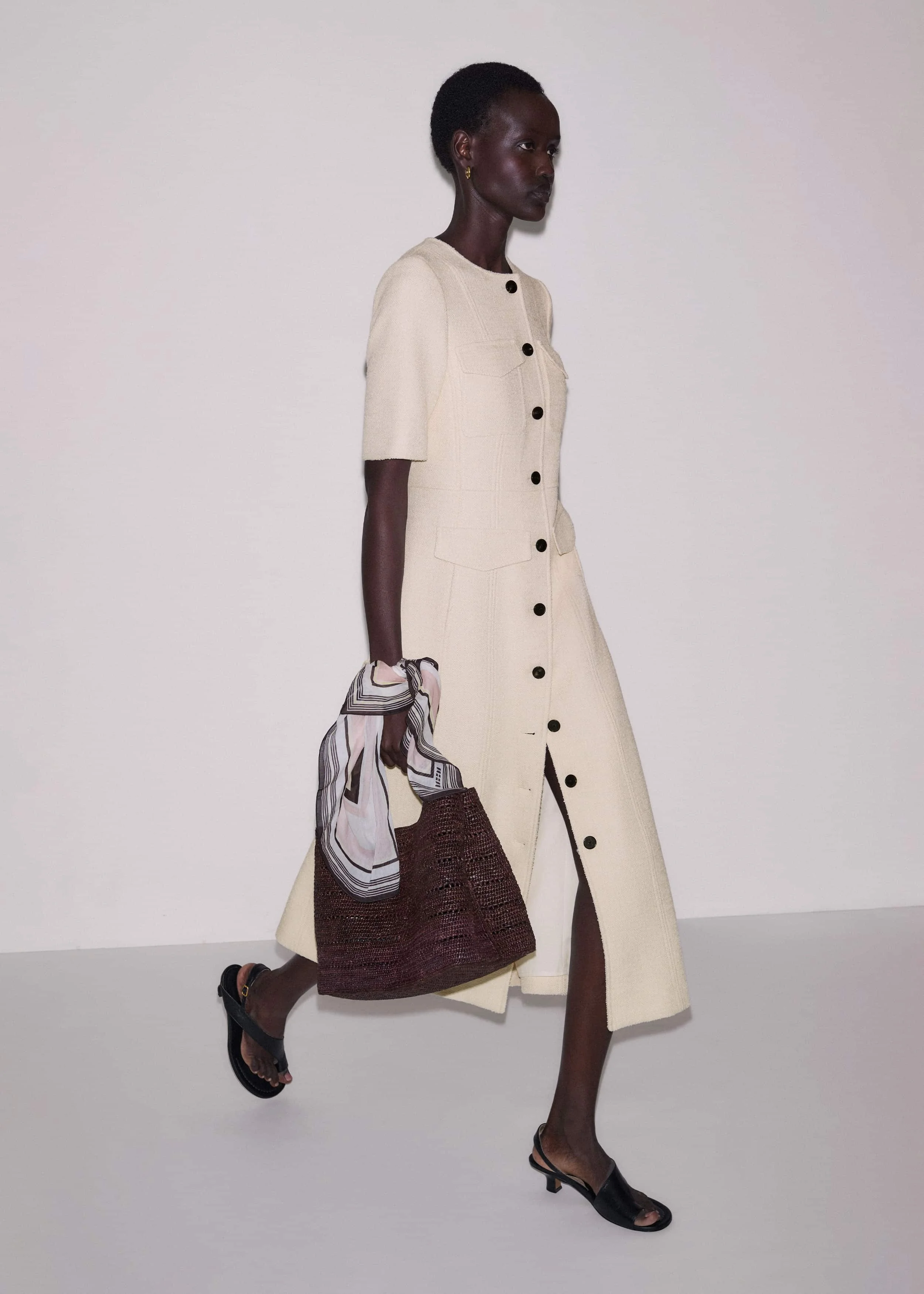 Button Front Maxi Dress - 1