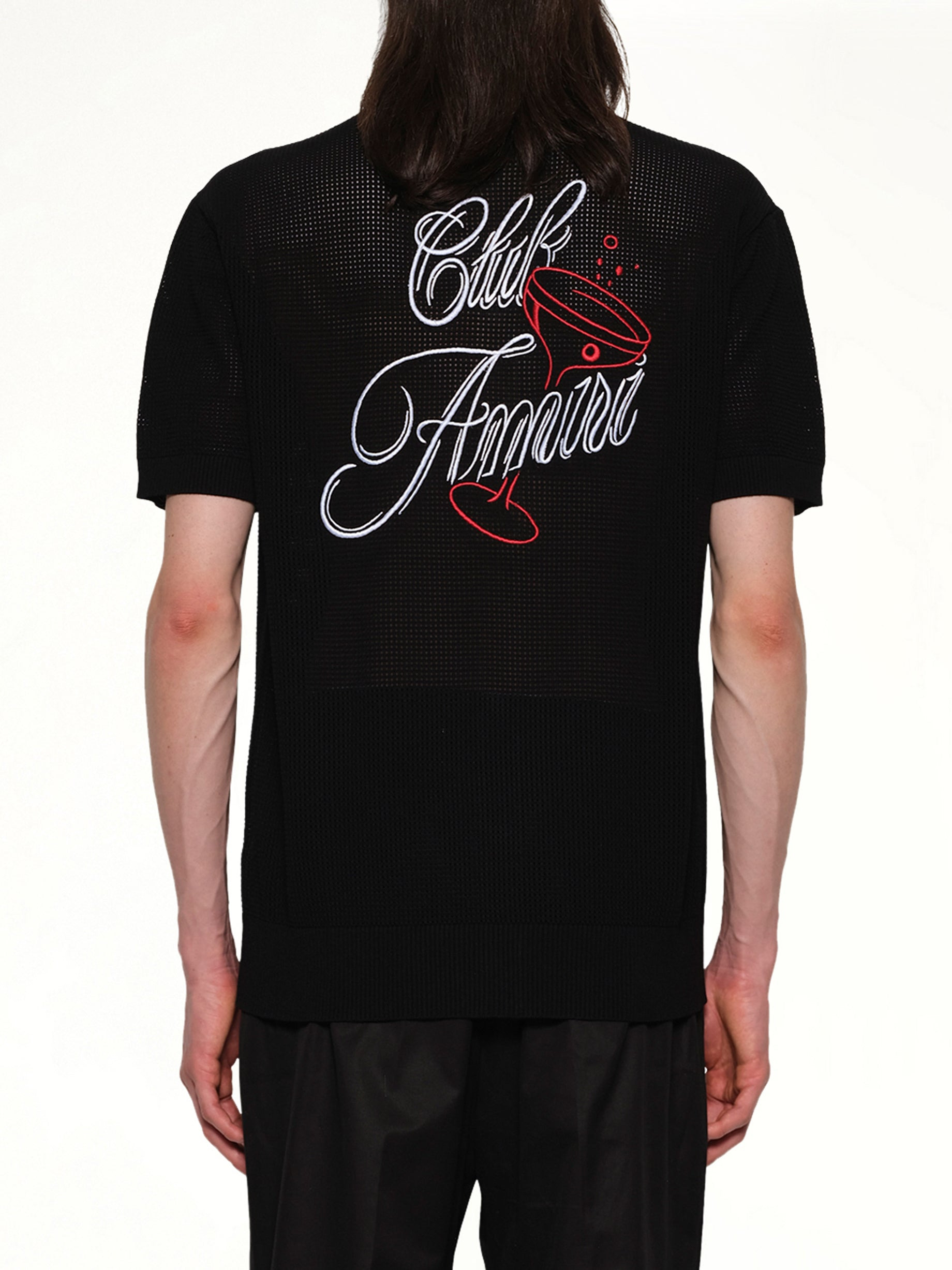 Club Amiri Crochet Shirt in Black - 5