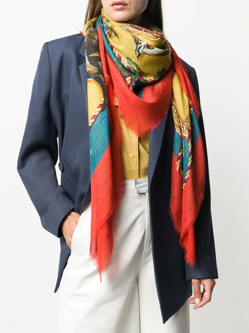 printed cashmere scarf - 2