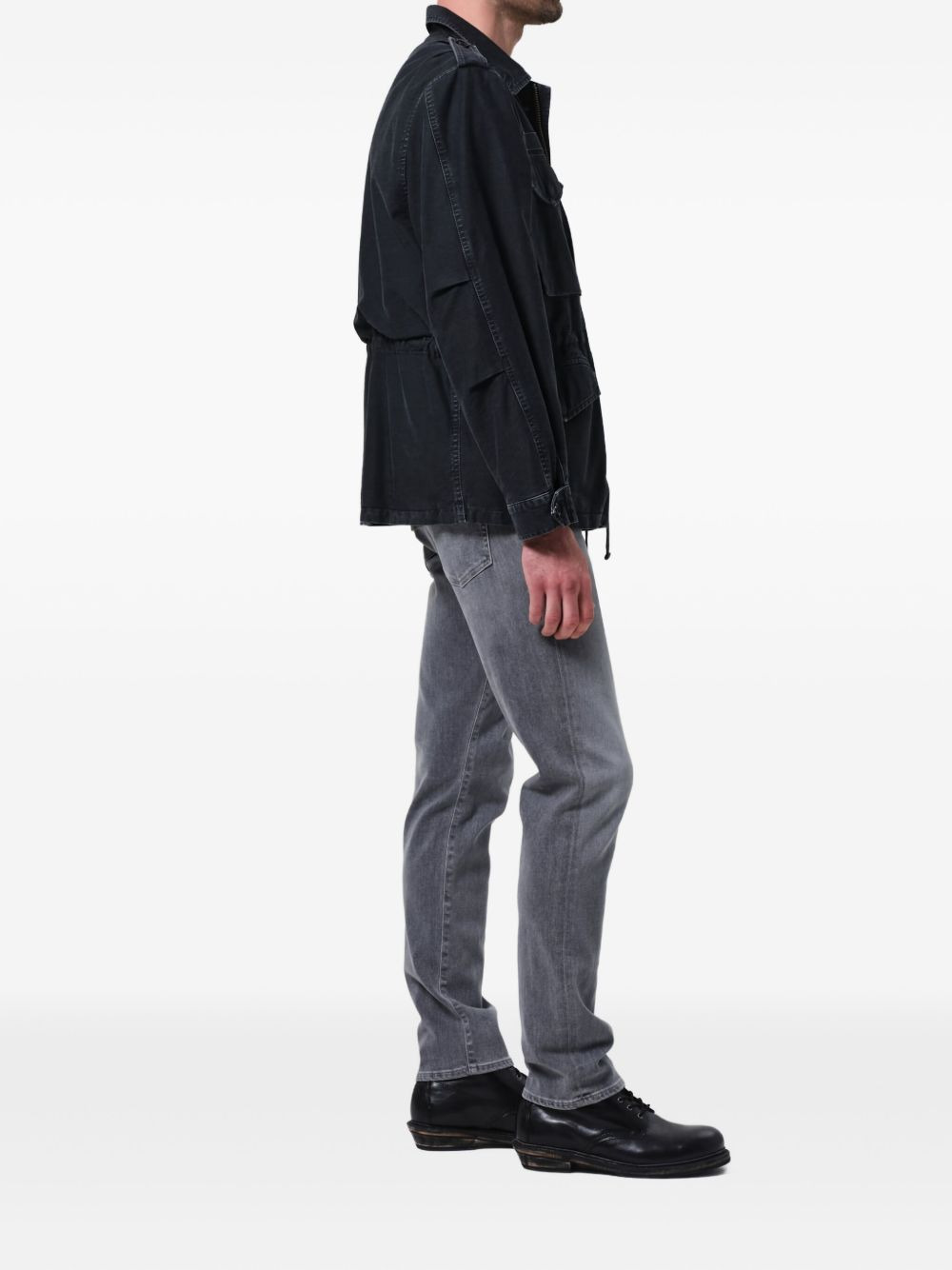 whiskering-effect jeans - 2
