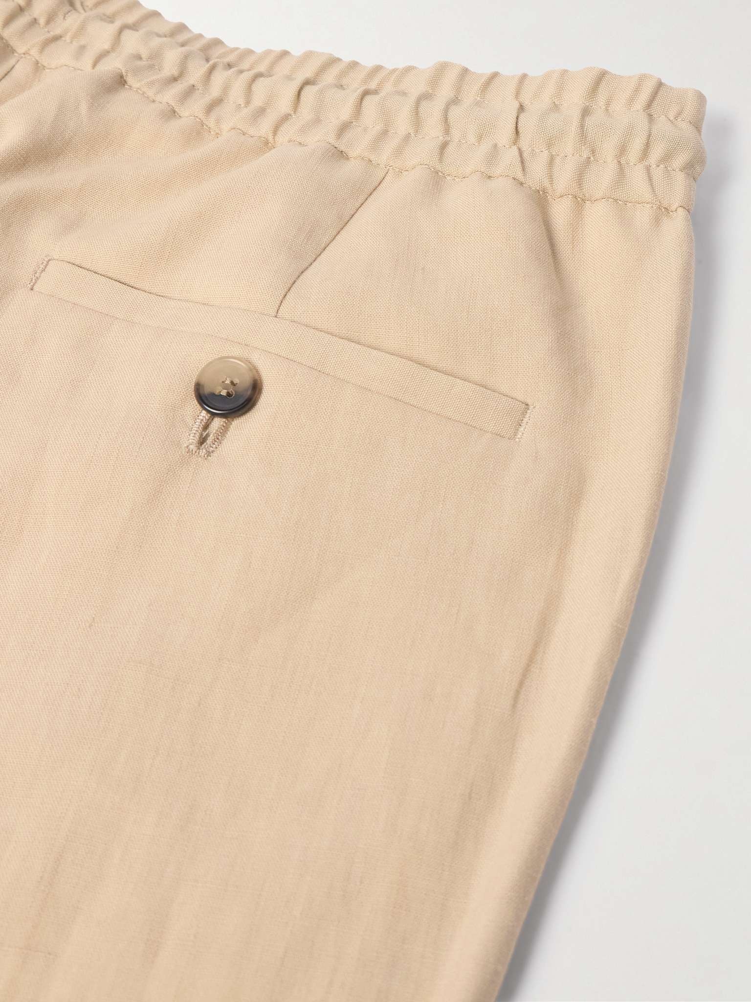 Straight-Leg Linen Drawstring Trousers - 5