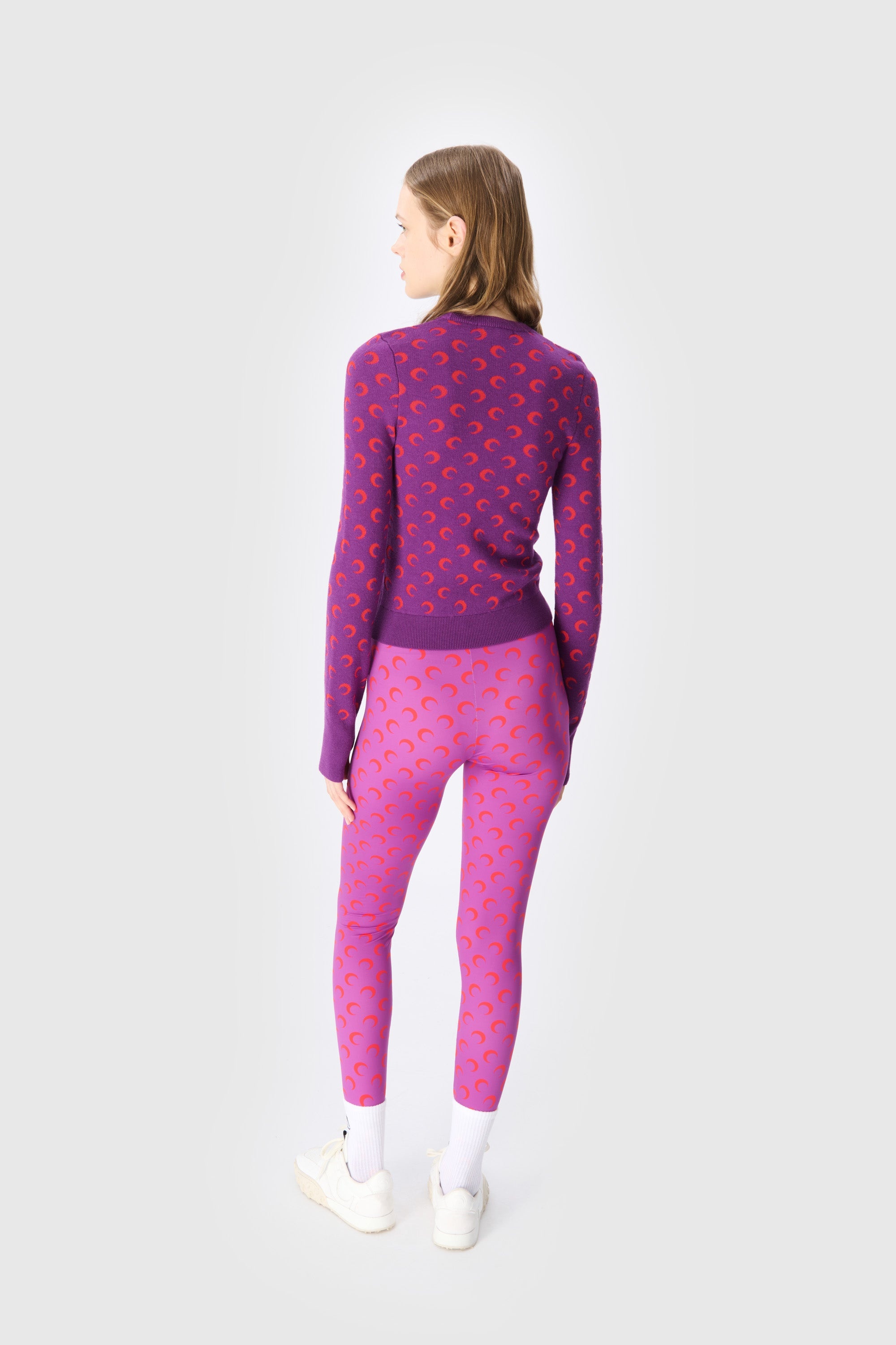 Moon Jacquard Knit Fitted Sweater - 2