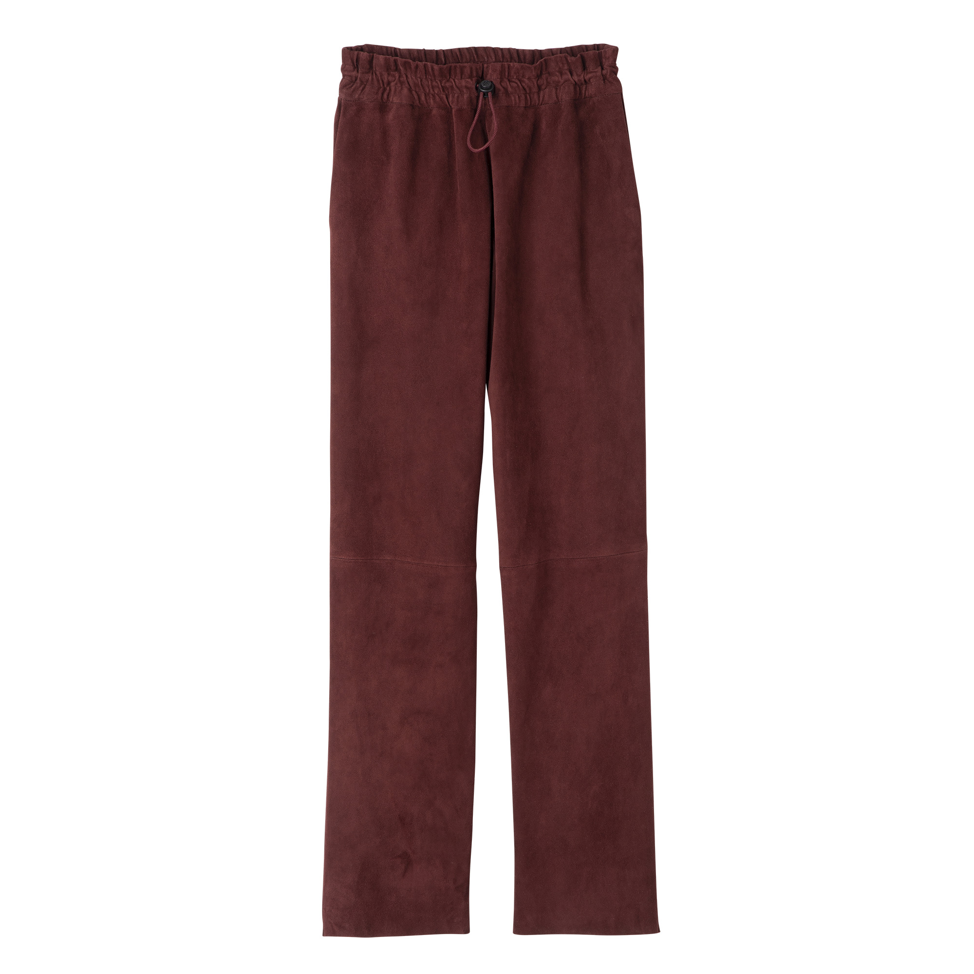 Leather straight pants Burgundy - Leather - 1