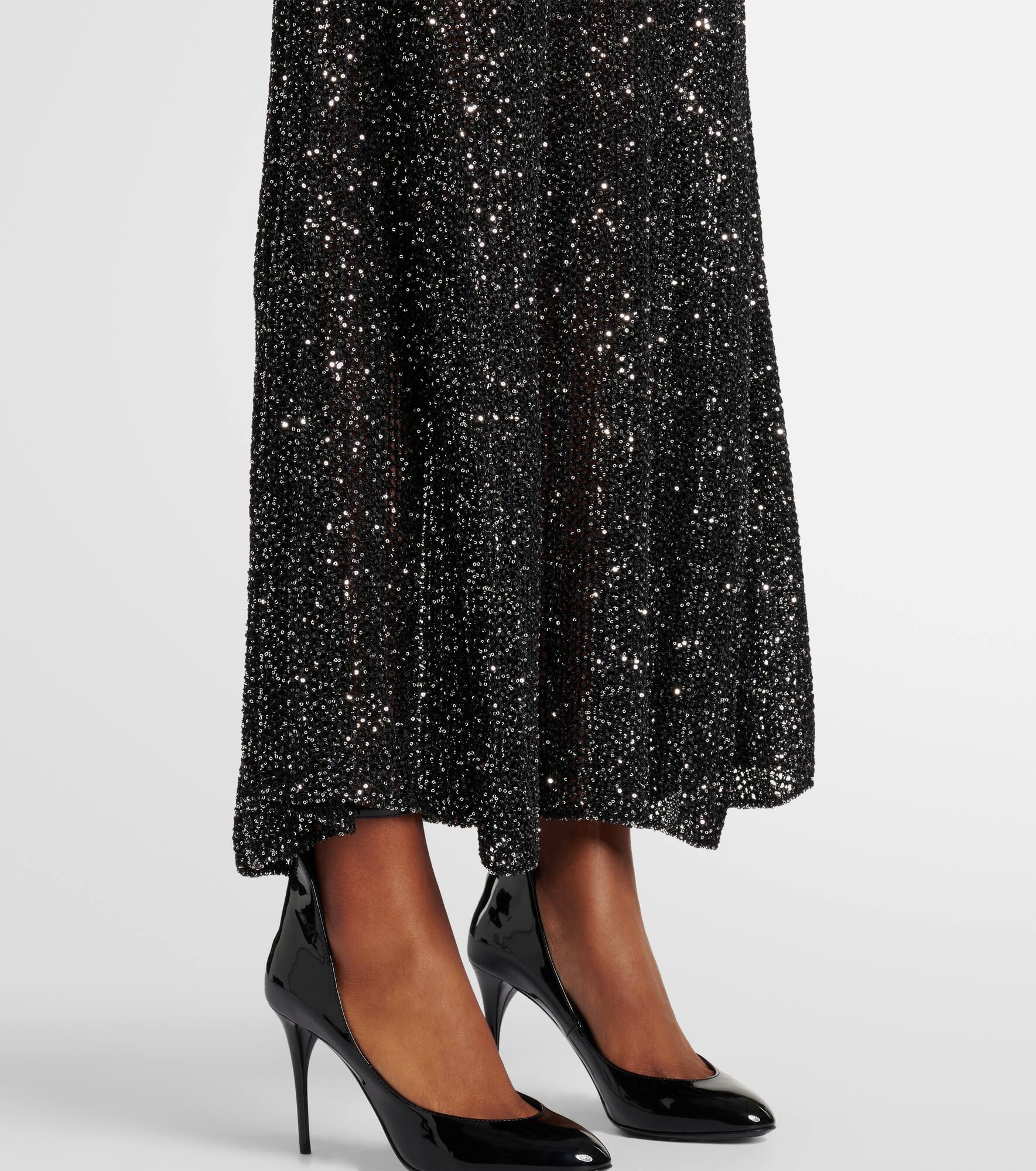 Sequined midi dress - 5