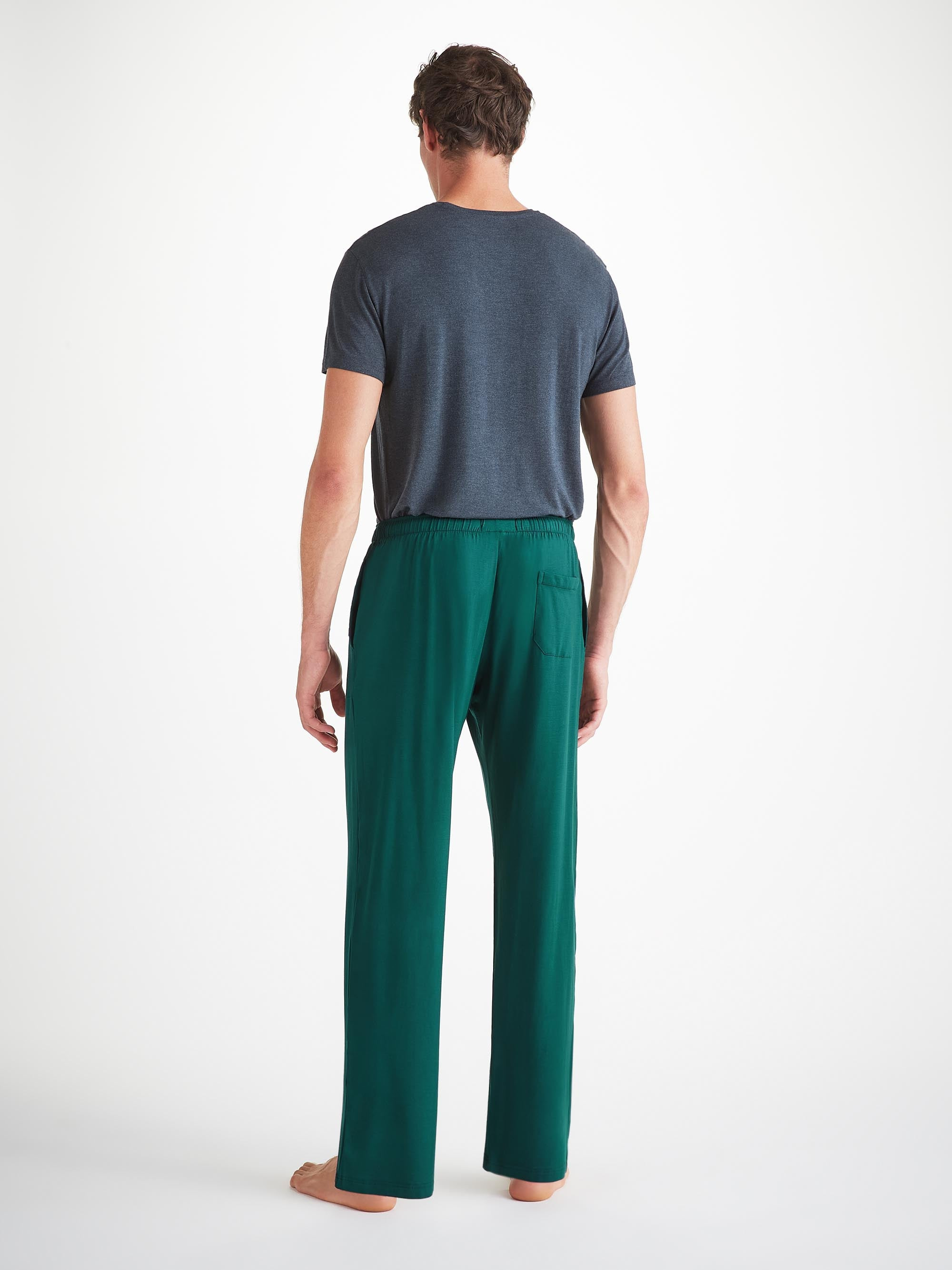 Men's Lounge Pants Basel Micro Modal Stretch Pine Green - 4