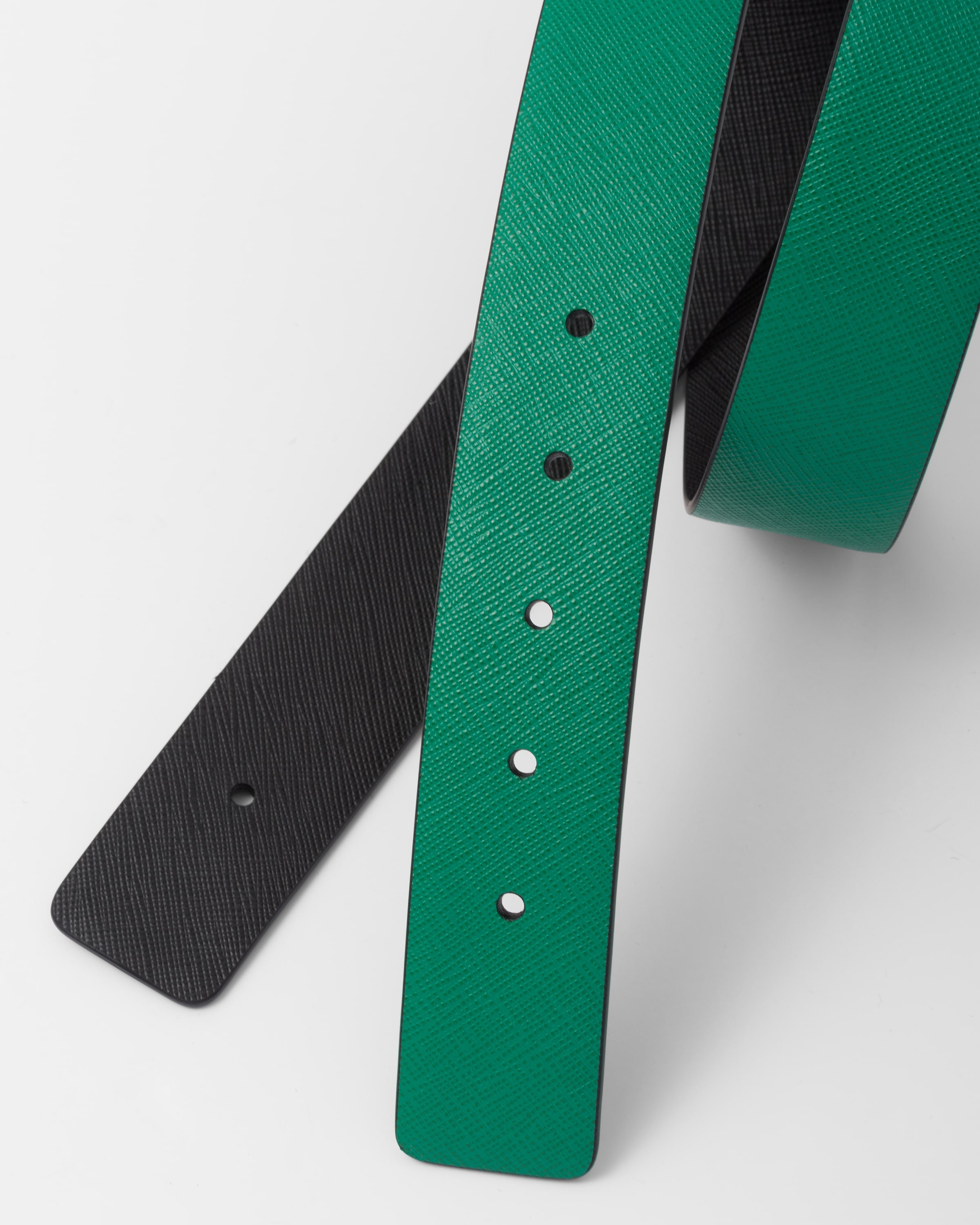 Reversible Saffiano leather belt strap - 3