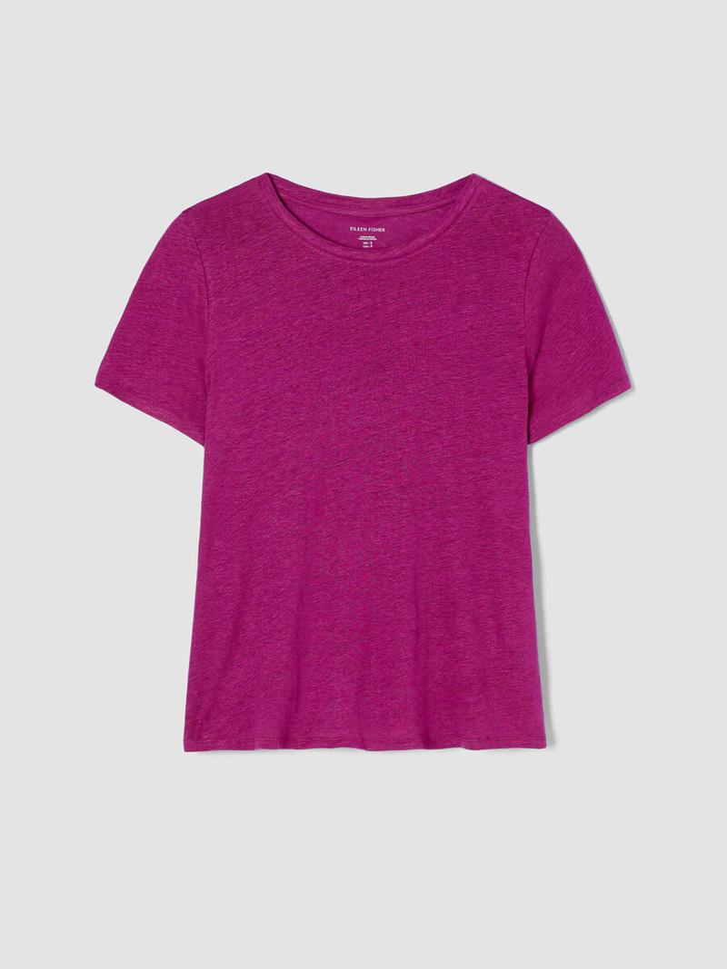 Organic Linen Jersey Crew Neck Tee 1