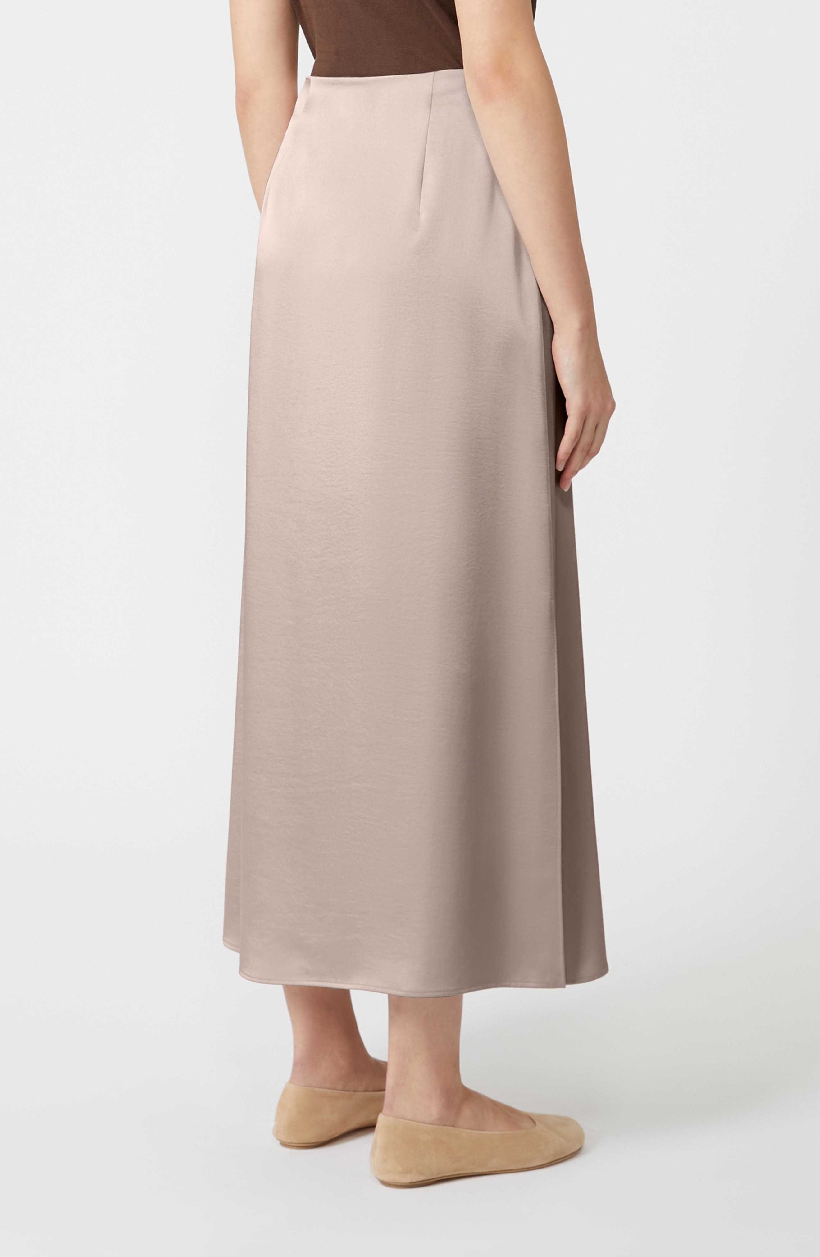 Weekend Max Mara Angelo Satin Skirt in Powder at Nordstrom - 2