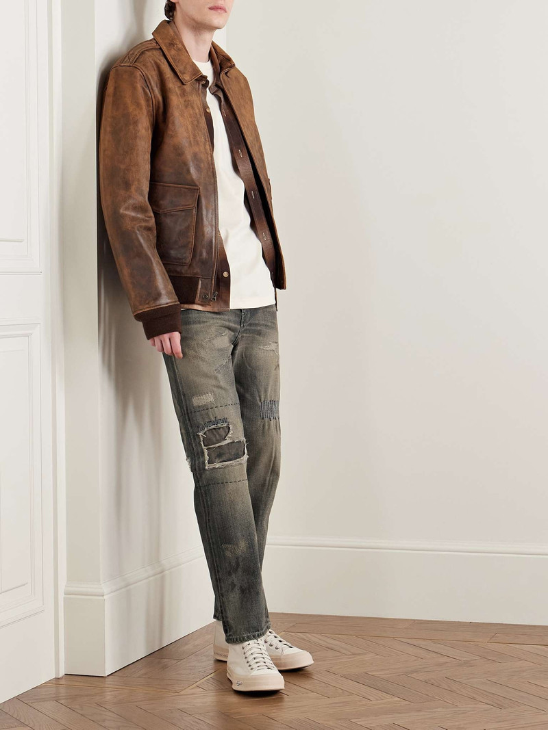 NEIGHBORHOOD Savage Slim-Fit Straight-Leg Distressed Selvedge Jeans outlook