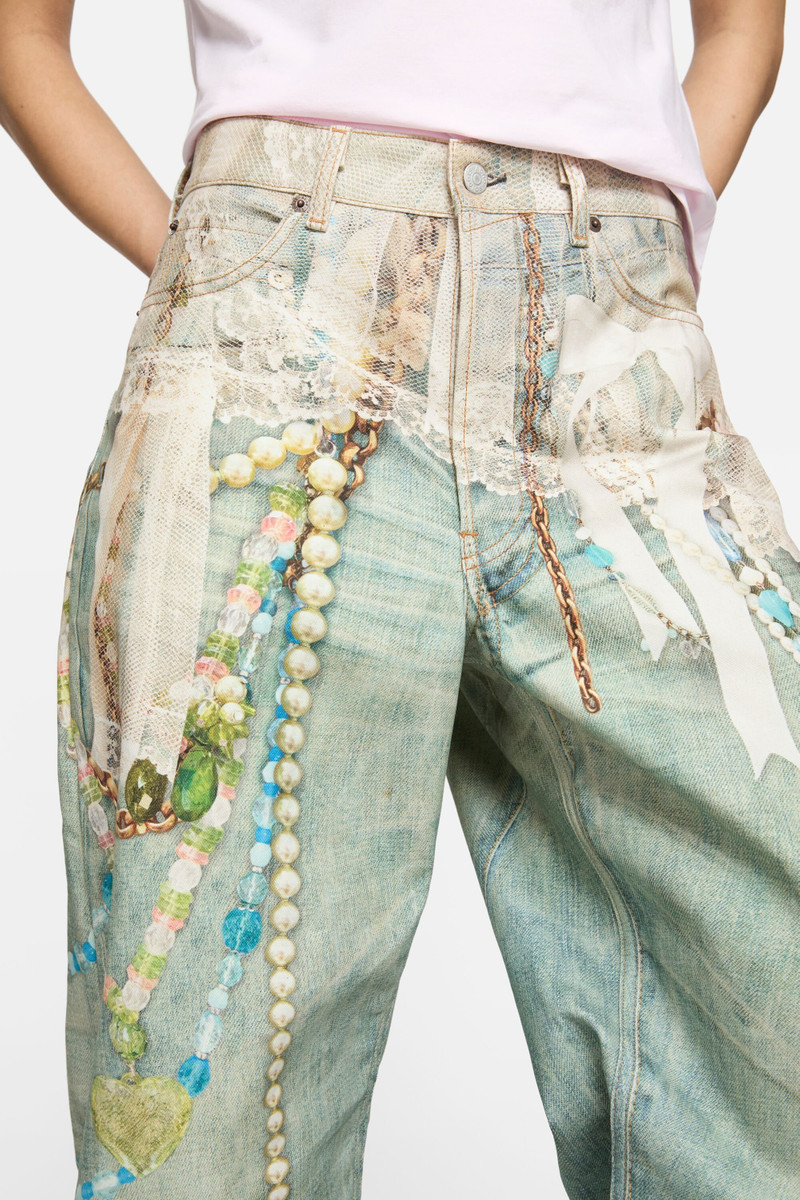 Loose fit jeans - 1981 - White/green 6