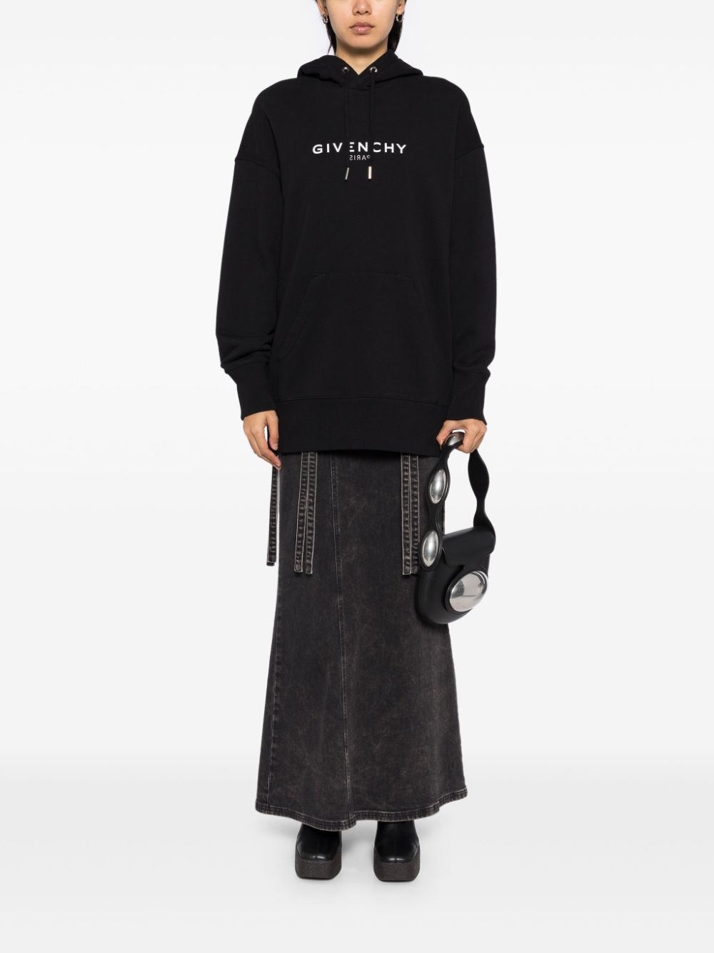 logo-printed hoodie - 2