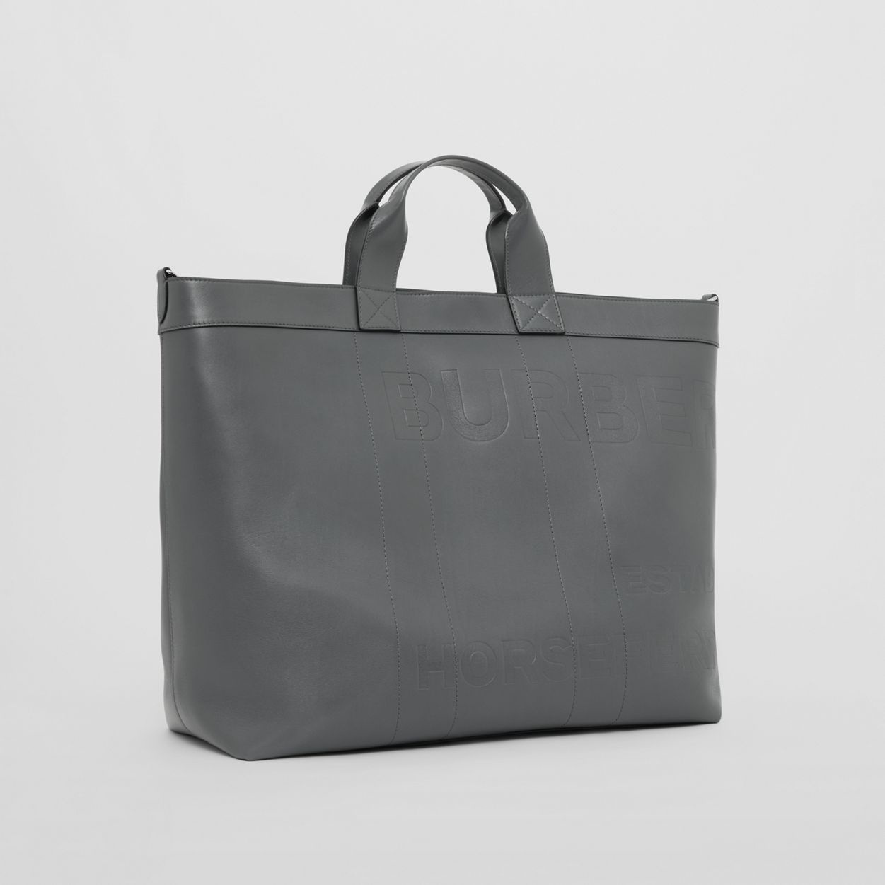 Horseferry Embossed Leather Tote - 7