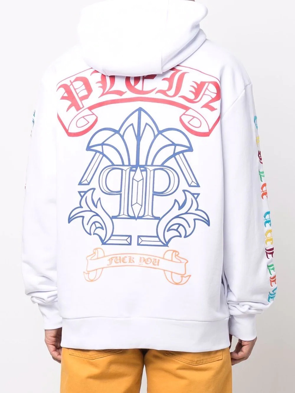 Gothic Plein embroidered pullover hoodie - 5