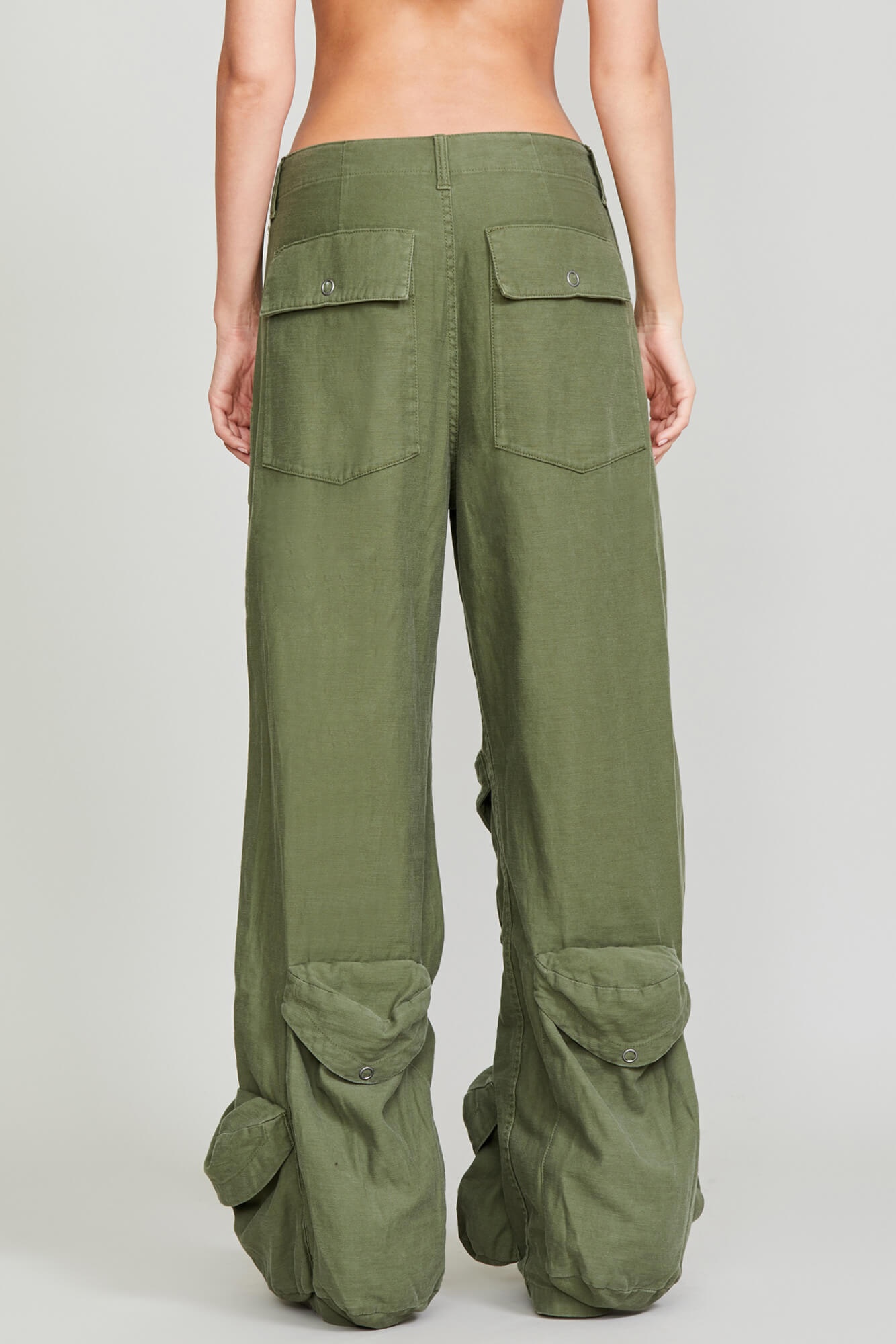 MULTIPOCKET UTILITY JEAN - OLIVE GARMENT DYE - 4