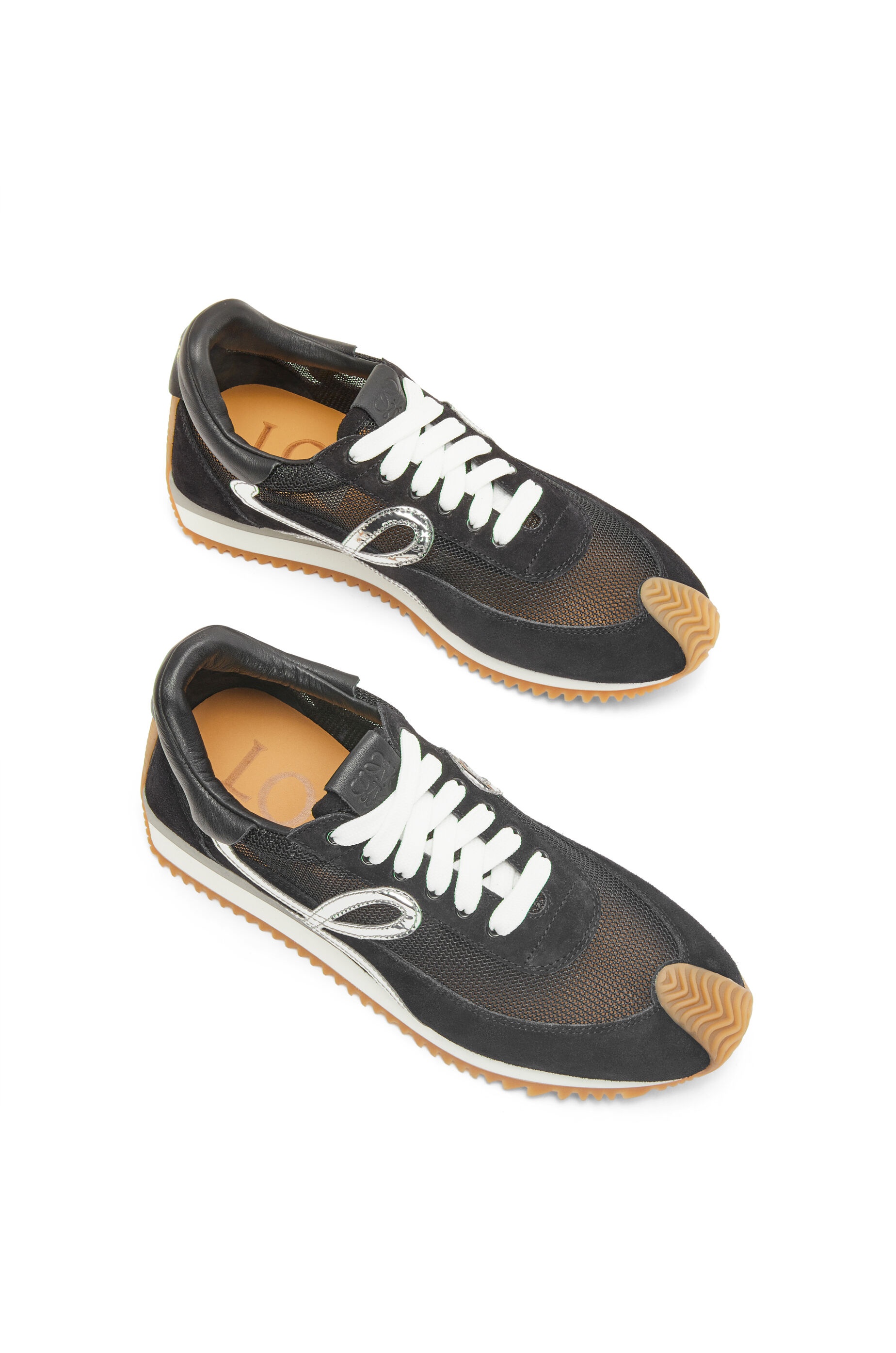 Flow runner in technical mesh and suede - 3