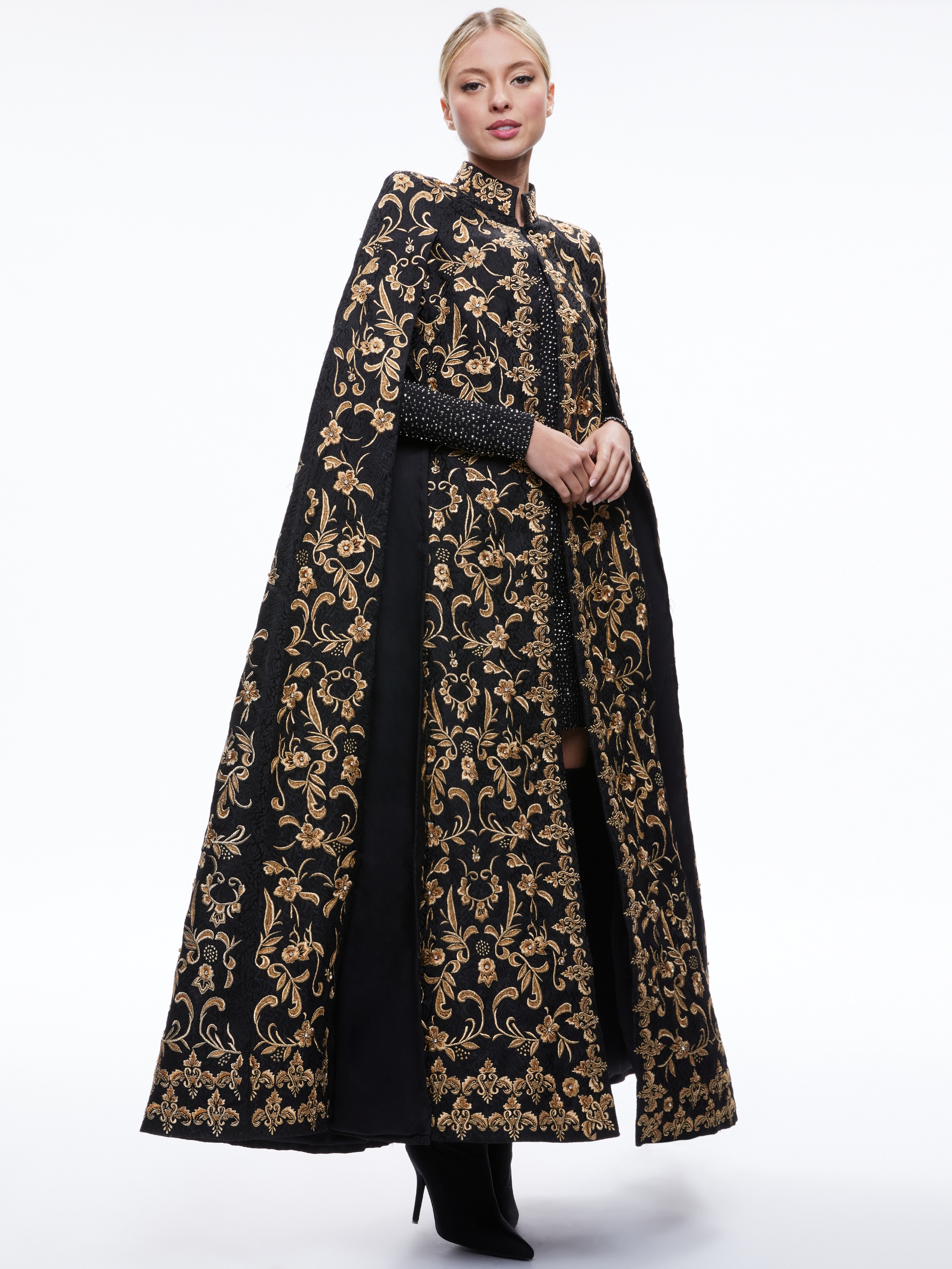 SOILA COLLARED MAXI CAPE - 6