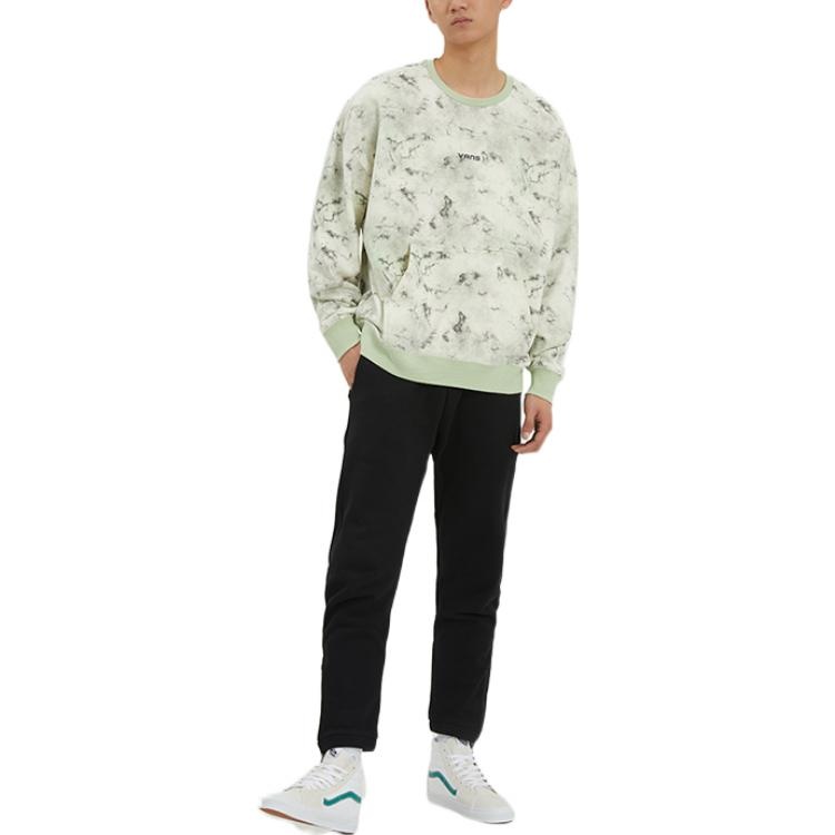 Vans Tie Dye Loose Round Neck Pullover Couple Style Green VN0A5H8UYAN - 3
