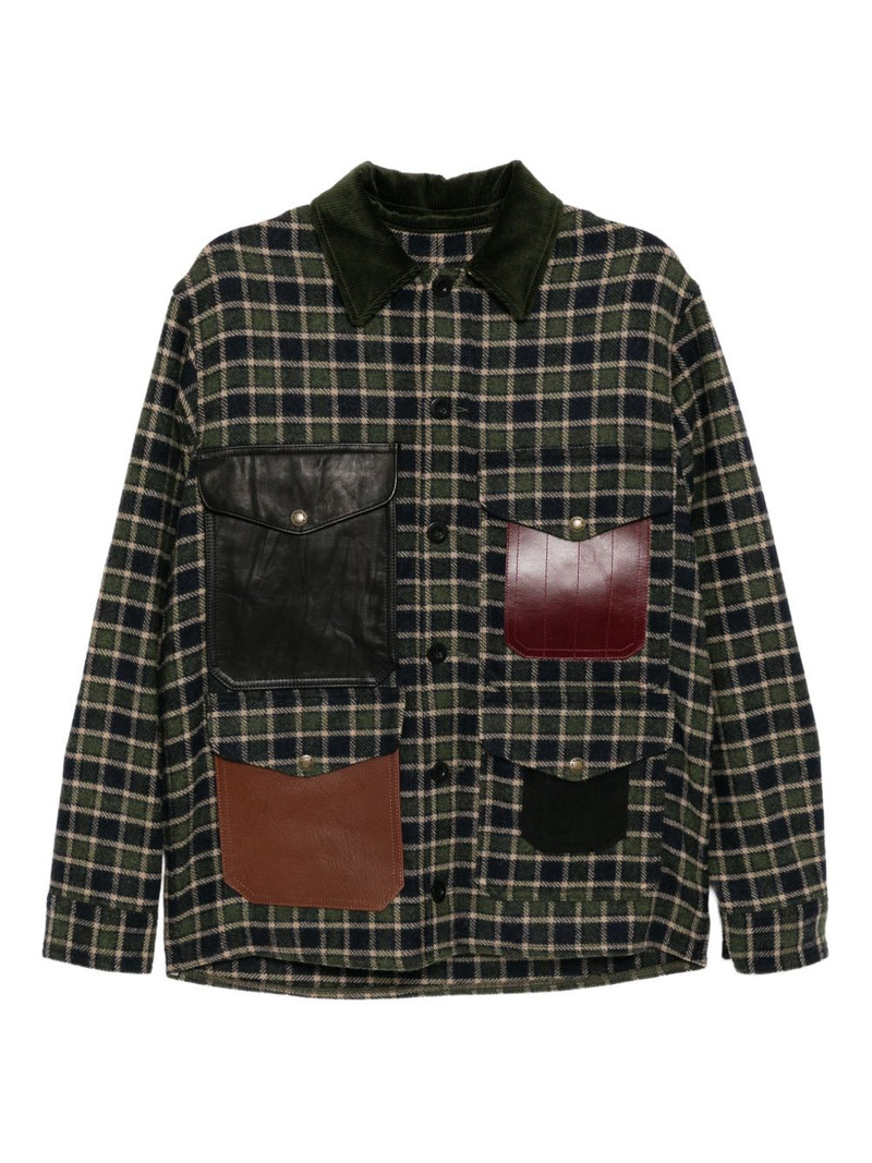 check patchwork jacket 1