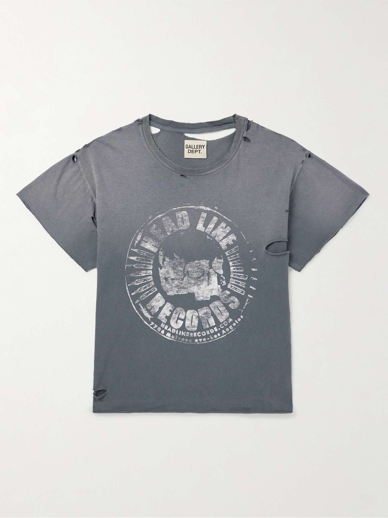Grailed Distressed 반짝이는 인쇄 된 코튼 - 제리 티셔츠 - 1