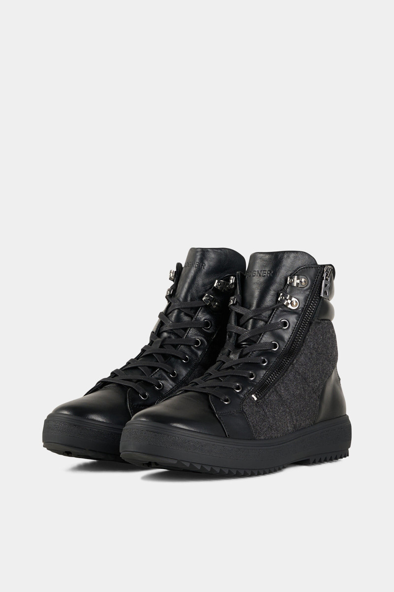 Anchorage Lace-up boots with spikes in Black 4