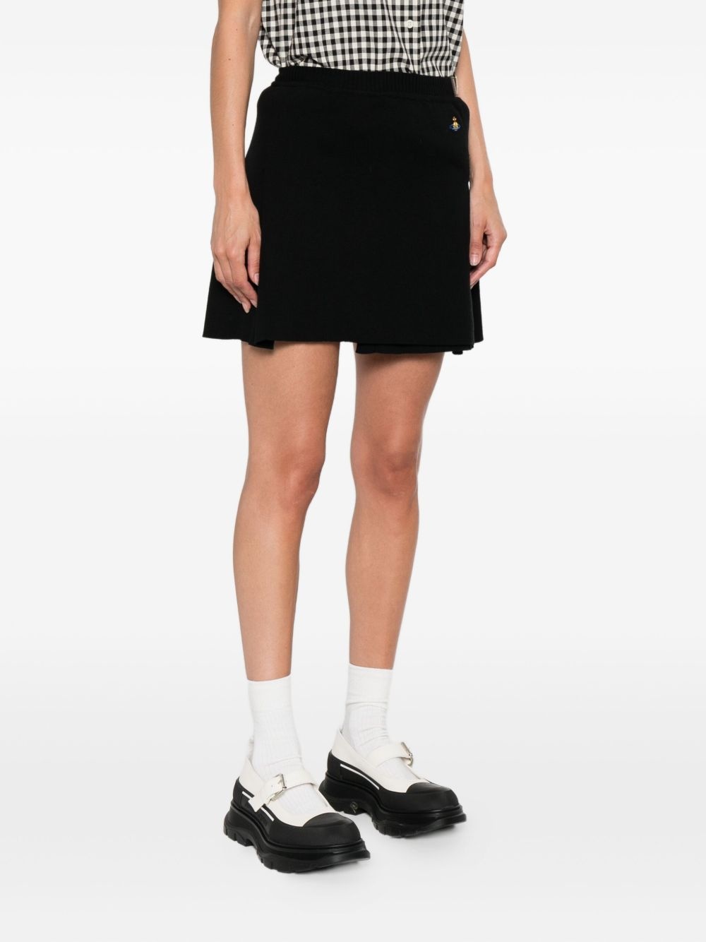 belted pleated mini skirt - 3