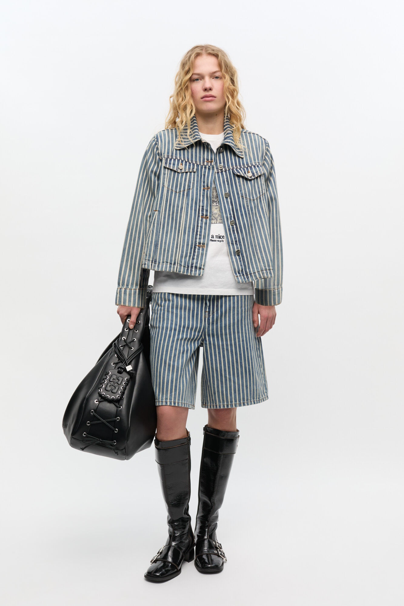 STRIPED DENIM JACKET - 3
