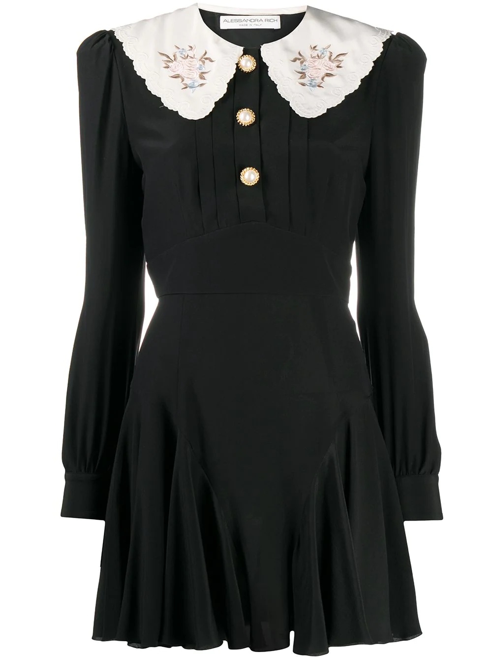 peter pan collar mini dress - 1