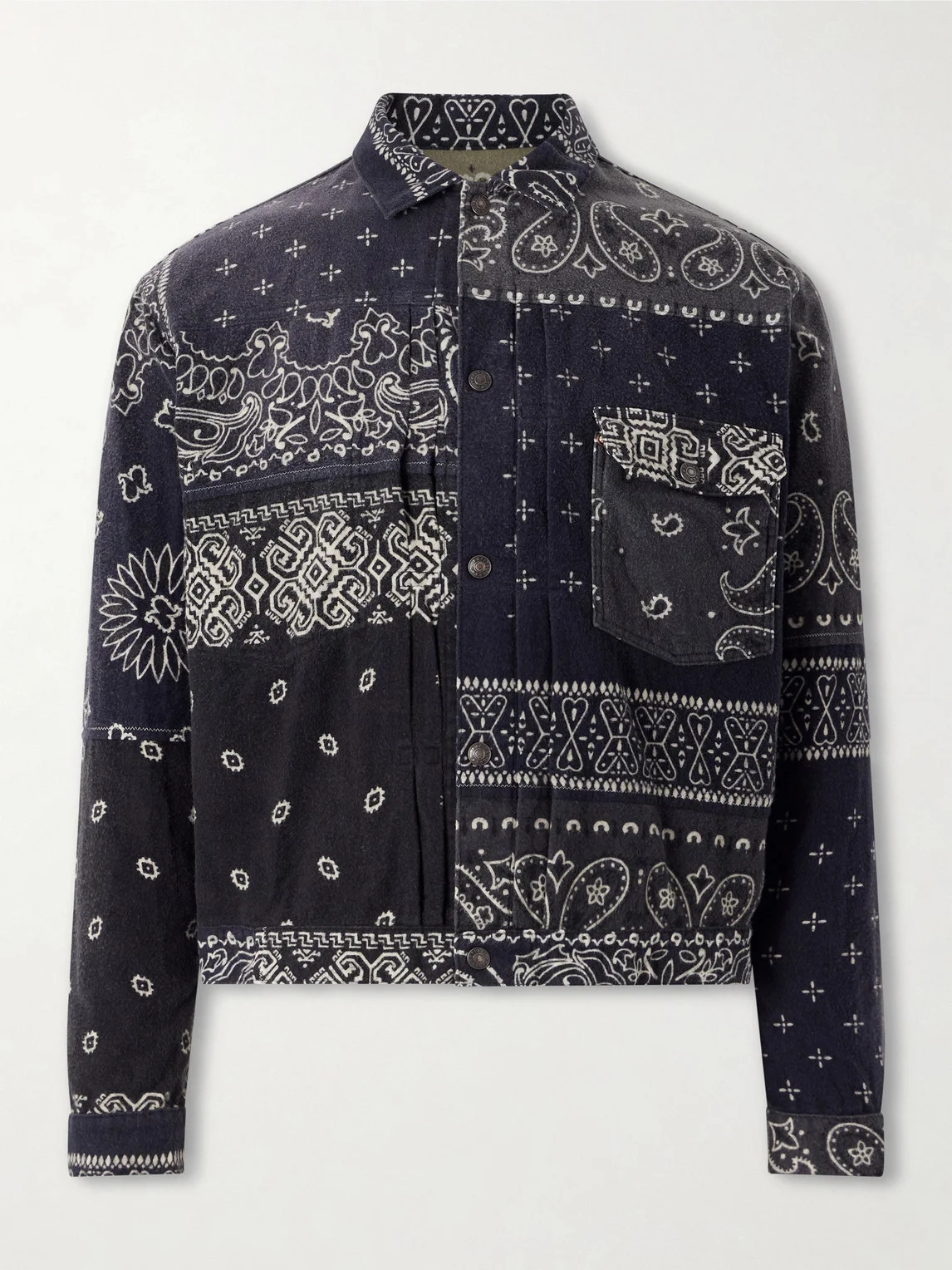 Reversible Bandana-Print Cotton-Flannel Jacket - 1