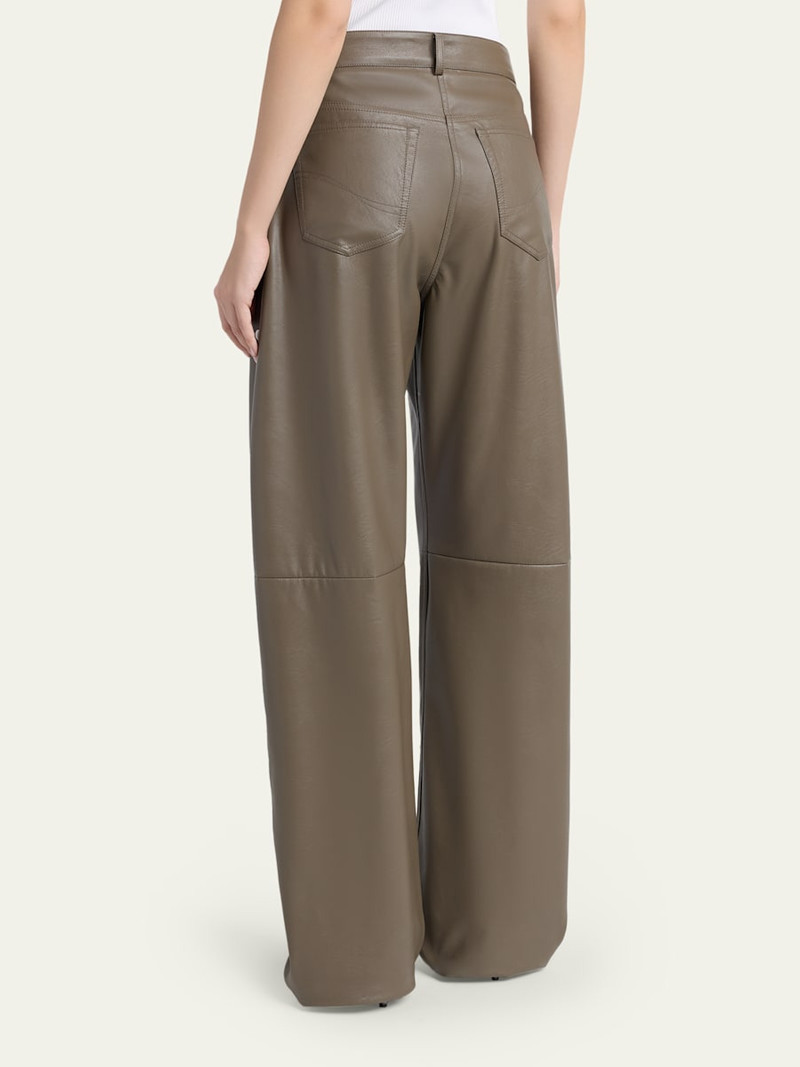 Alter Mat Faux-Leather Studded Barrel-Leg Pants 3
