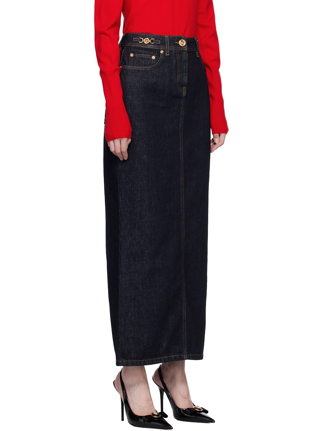 Blue Medusa '95 Denim Maxi Skirt - 2