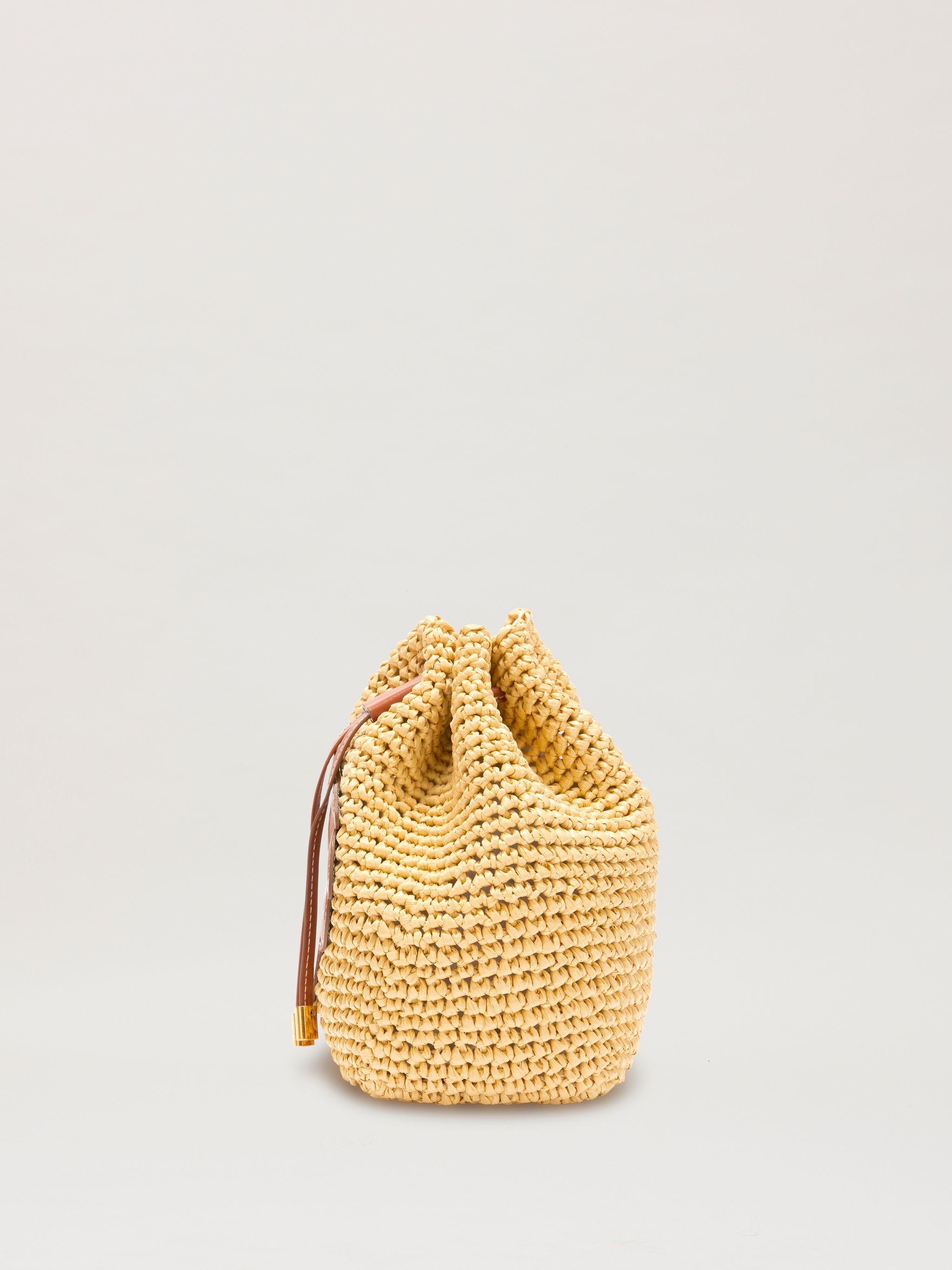 Woven Palm Bucket Bag - 5