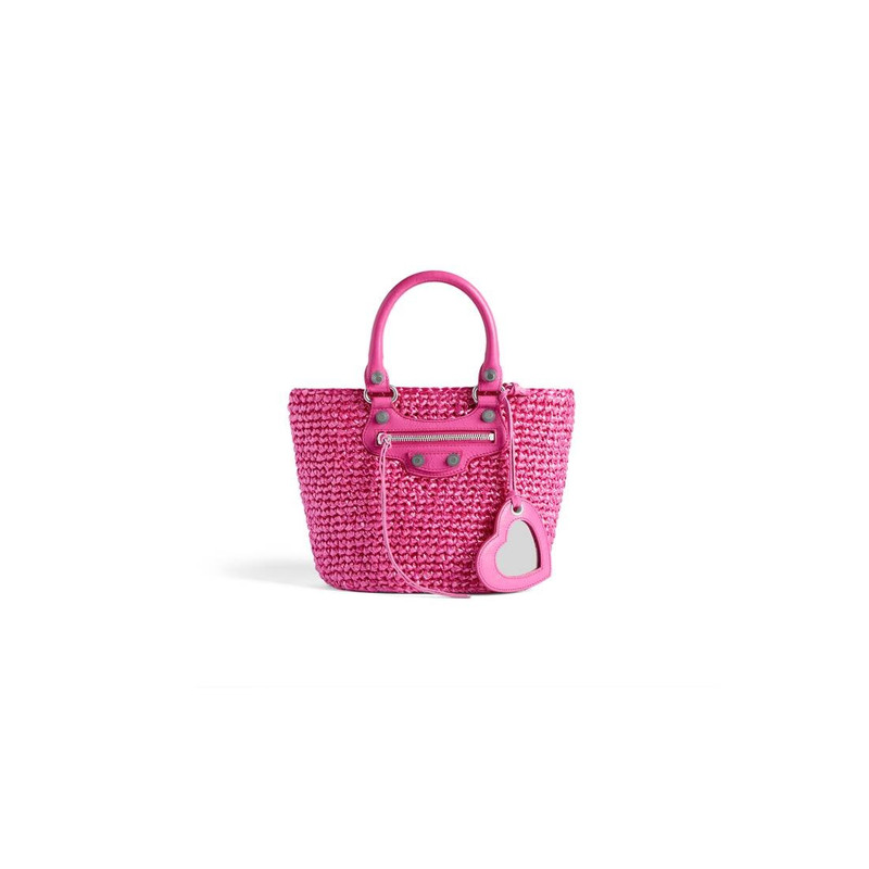 Women's Le Cagole Small Panier in Pink - 1