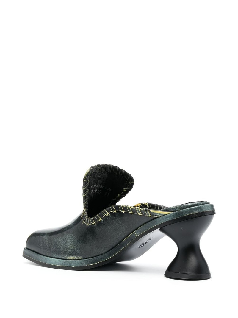 75mm square-toe leather mules 3