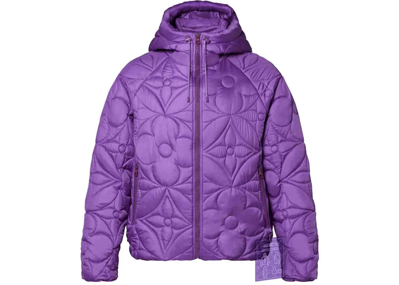 Louis Vuitton LVSE Flower Quilted Hoodie Jacket Violet - 1