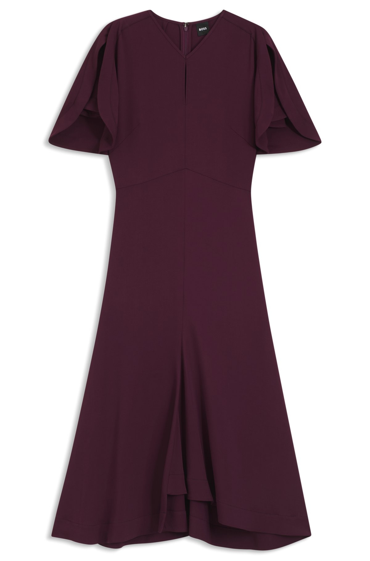 KEYHOLE-NECKLINE DRESS IN SOFT CREPE - 1