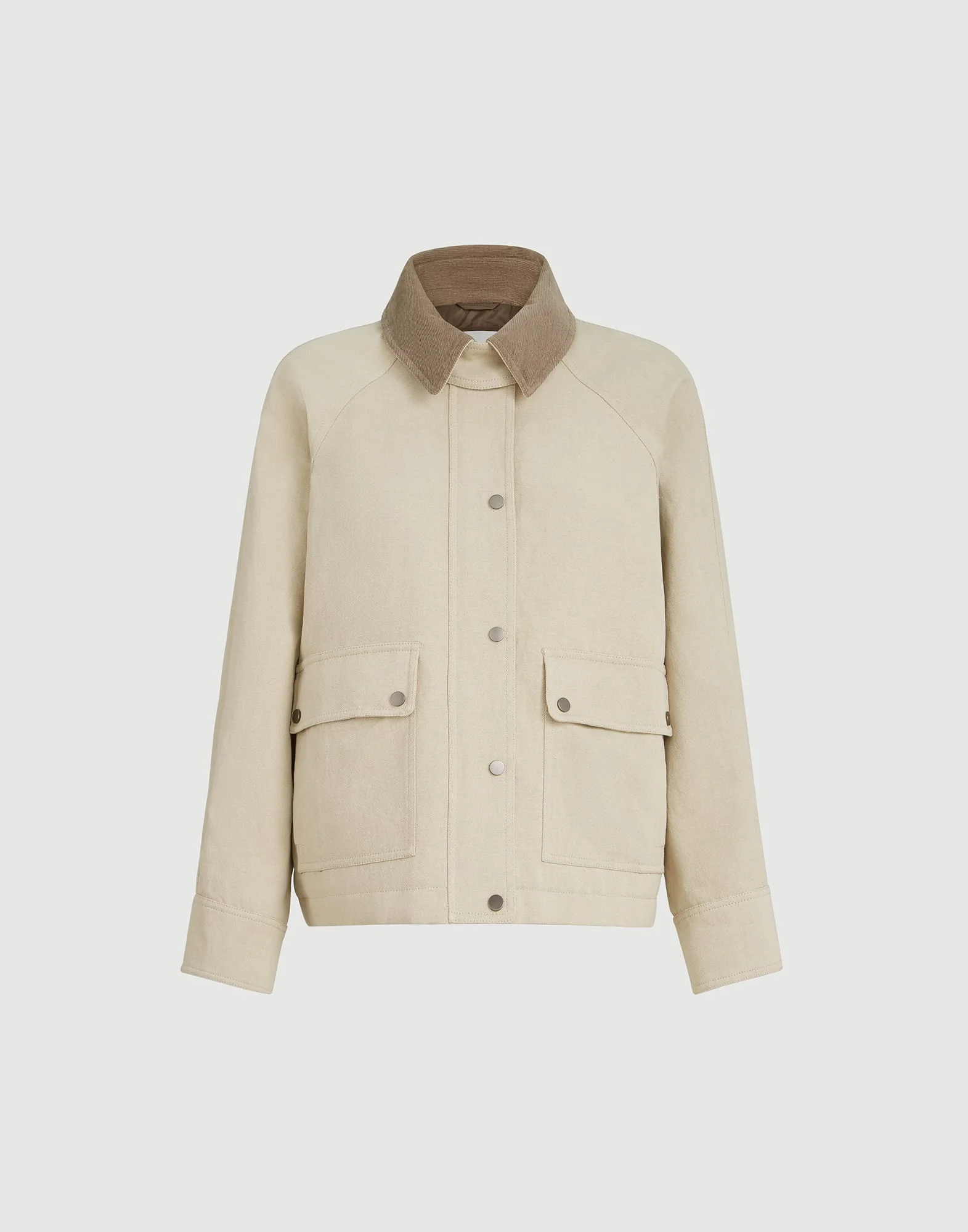 Linen and cotton canvas outerwear jacket - 1