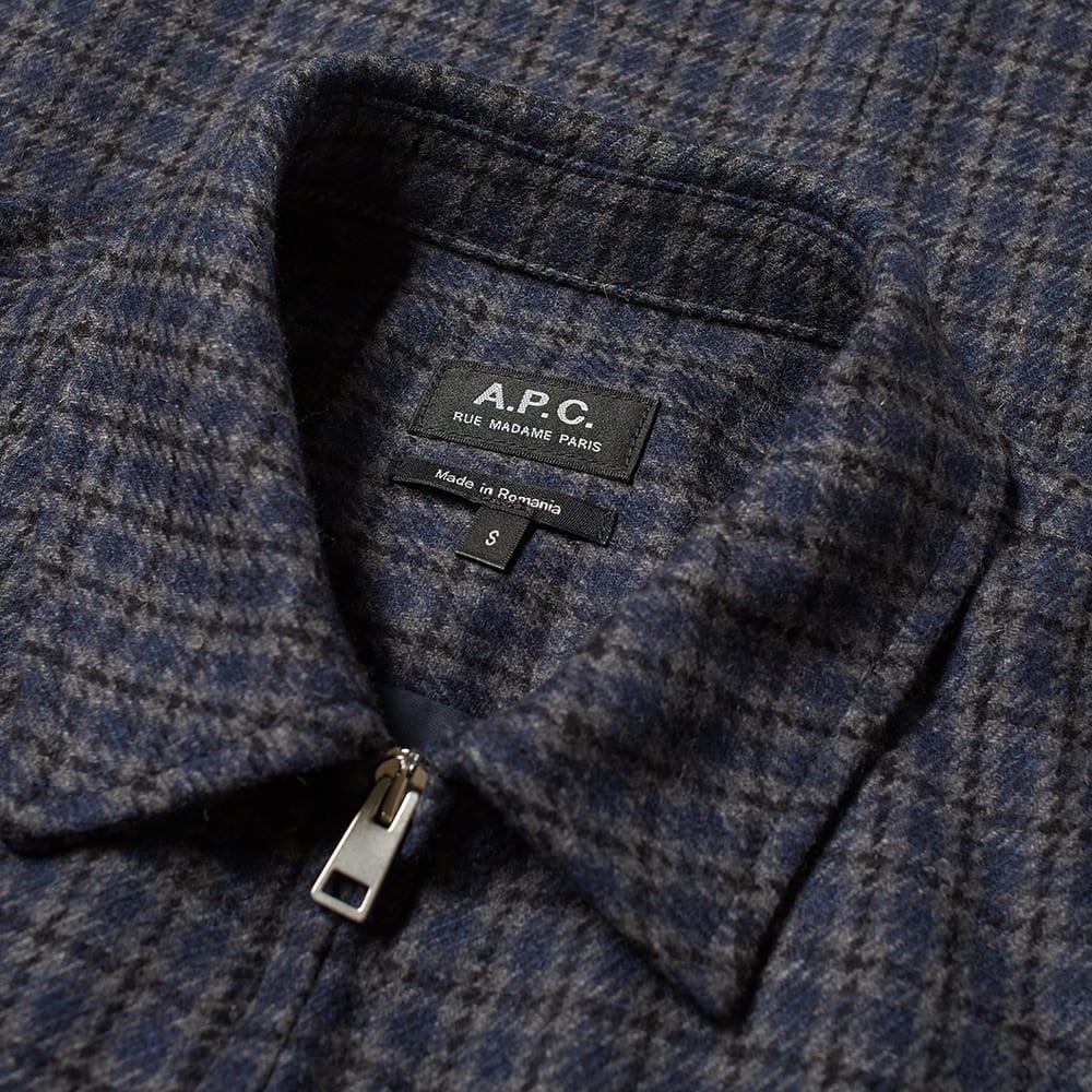 A.P.C. Thibault Check Wool Zip Jacket - 4