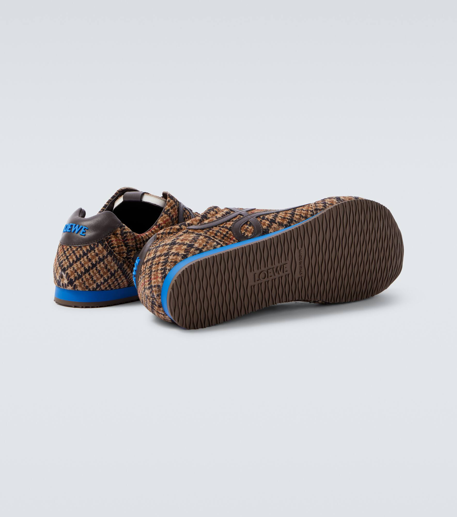 Flow Runner 2.0 checked suede sneakers - 7