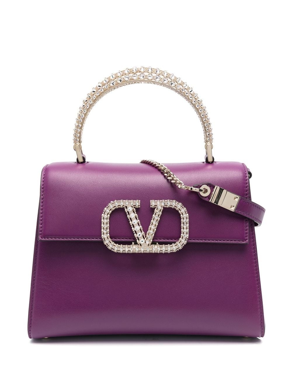 VSling crystal-embellished leather tote bag - 1