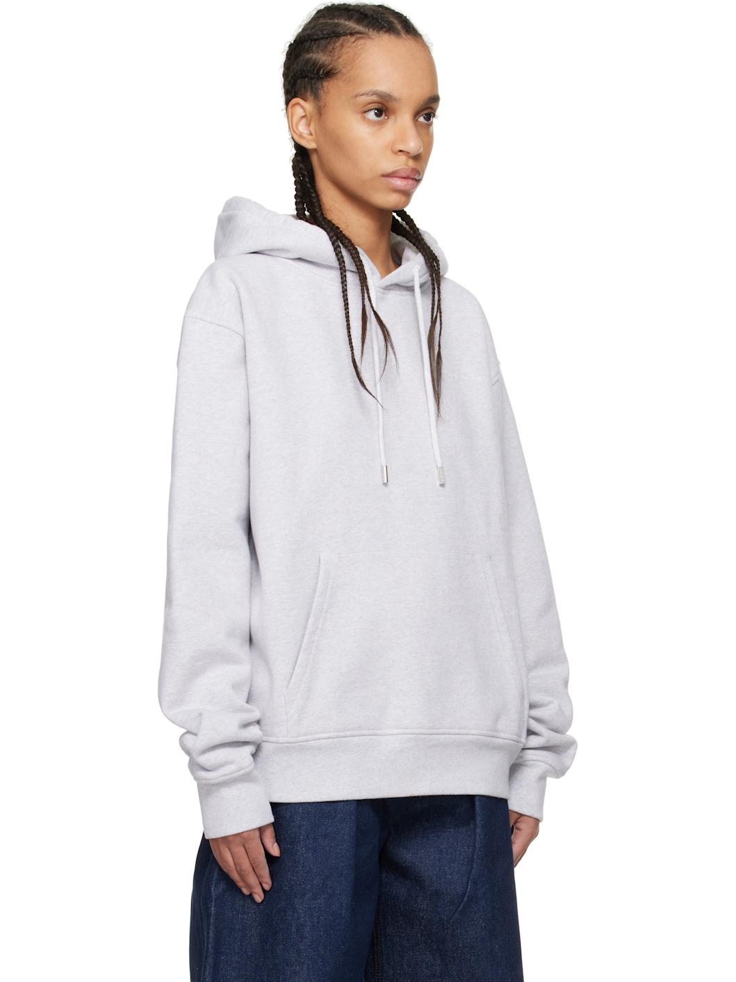 Gray 'The embroidered sweatshirt' Hoodie - 2