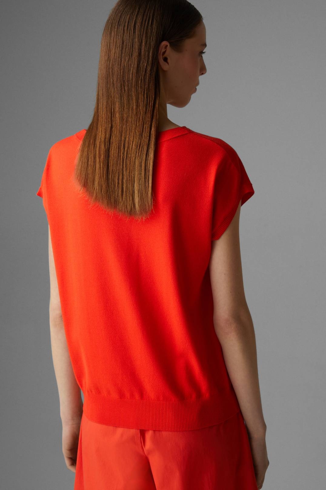 SEIJA KNITTED TOP IN WATERMELON RED - 3